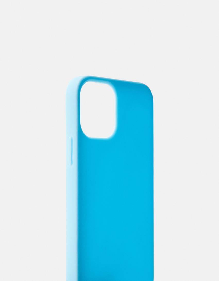 Coque mobile iPhone unie-Bleu-4