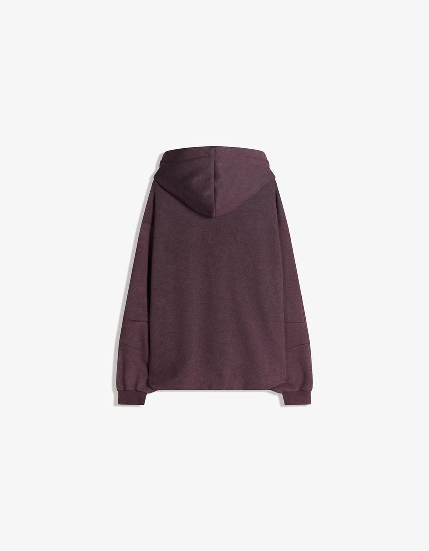 Hooded sweatshirt-Burgundy