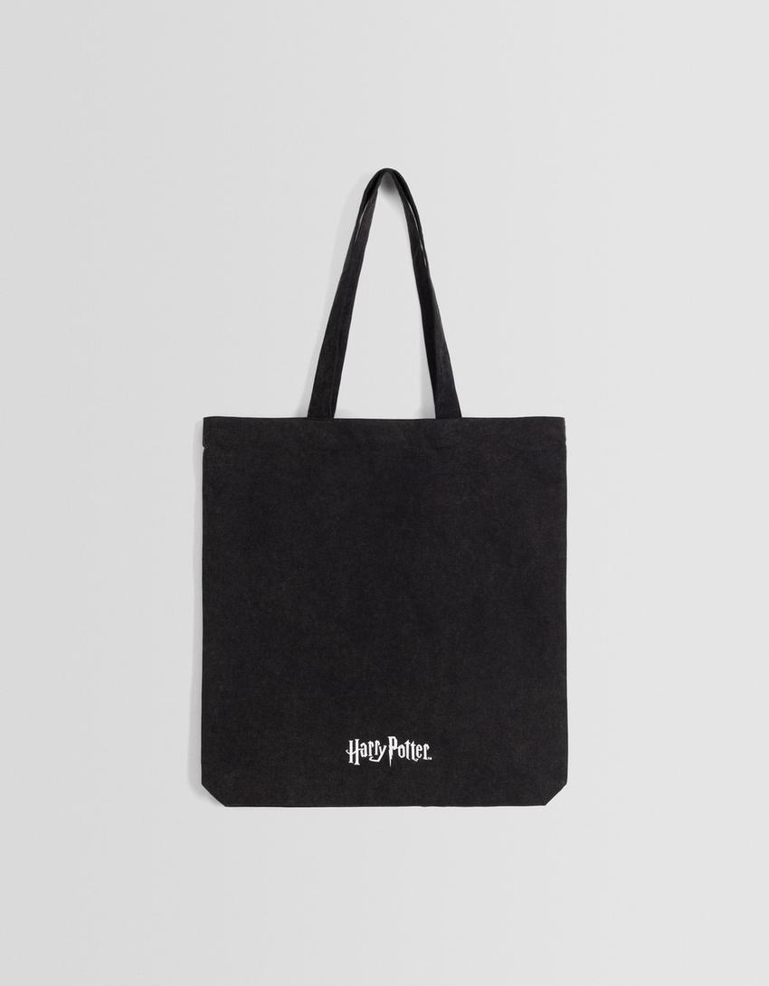 Sac cabas imprimé Harry Potter-Noir-2