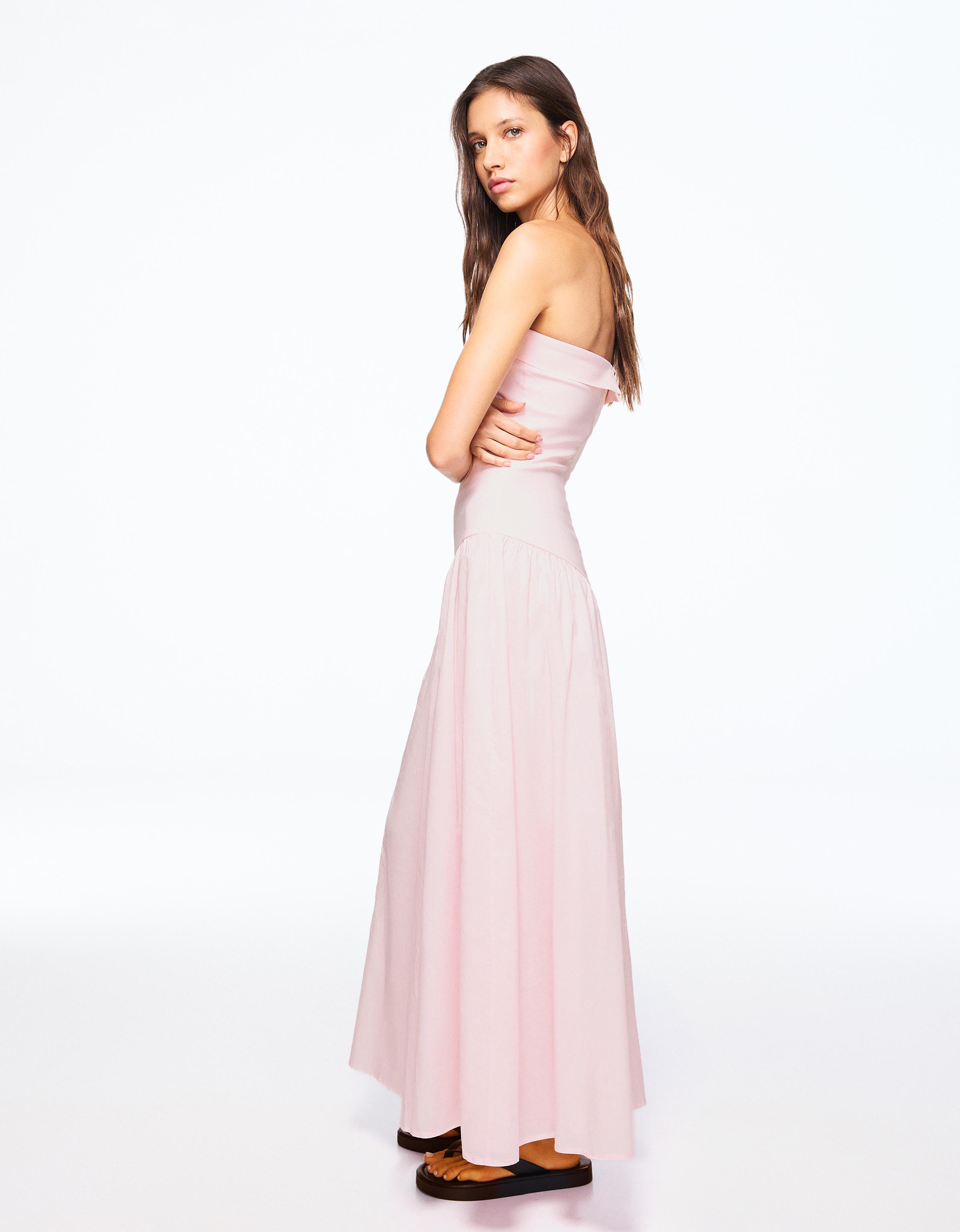 Bandeau midi dress — Pink