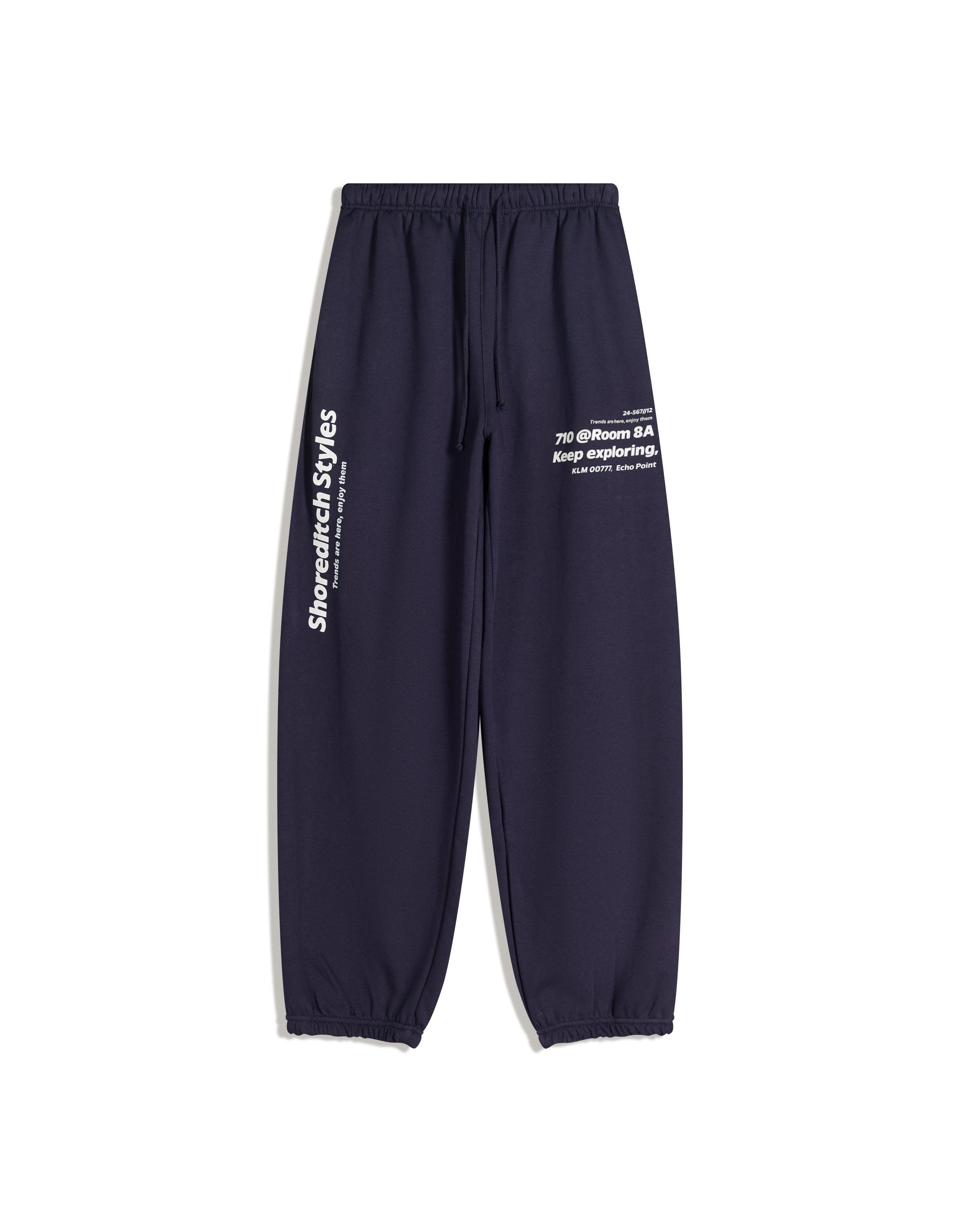 Baskılı jogger fit şardonlu eşofman altı - Görsel 7