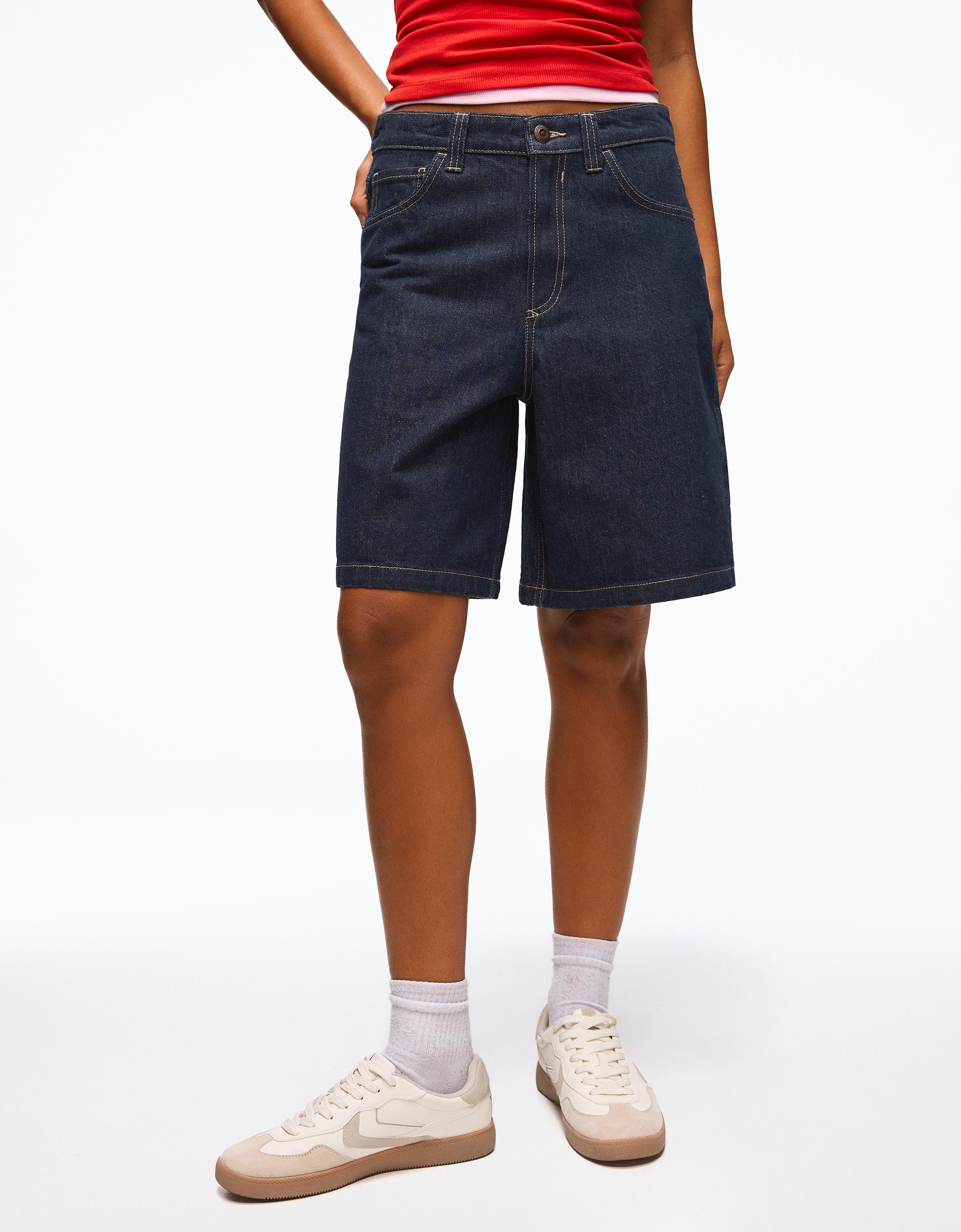 Baggy fit denim şort - Görsel 89