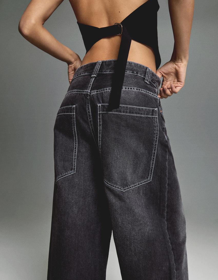 Jean super baggy-Gris-1