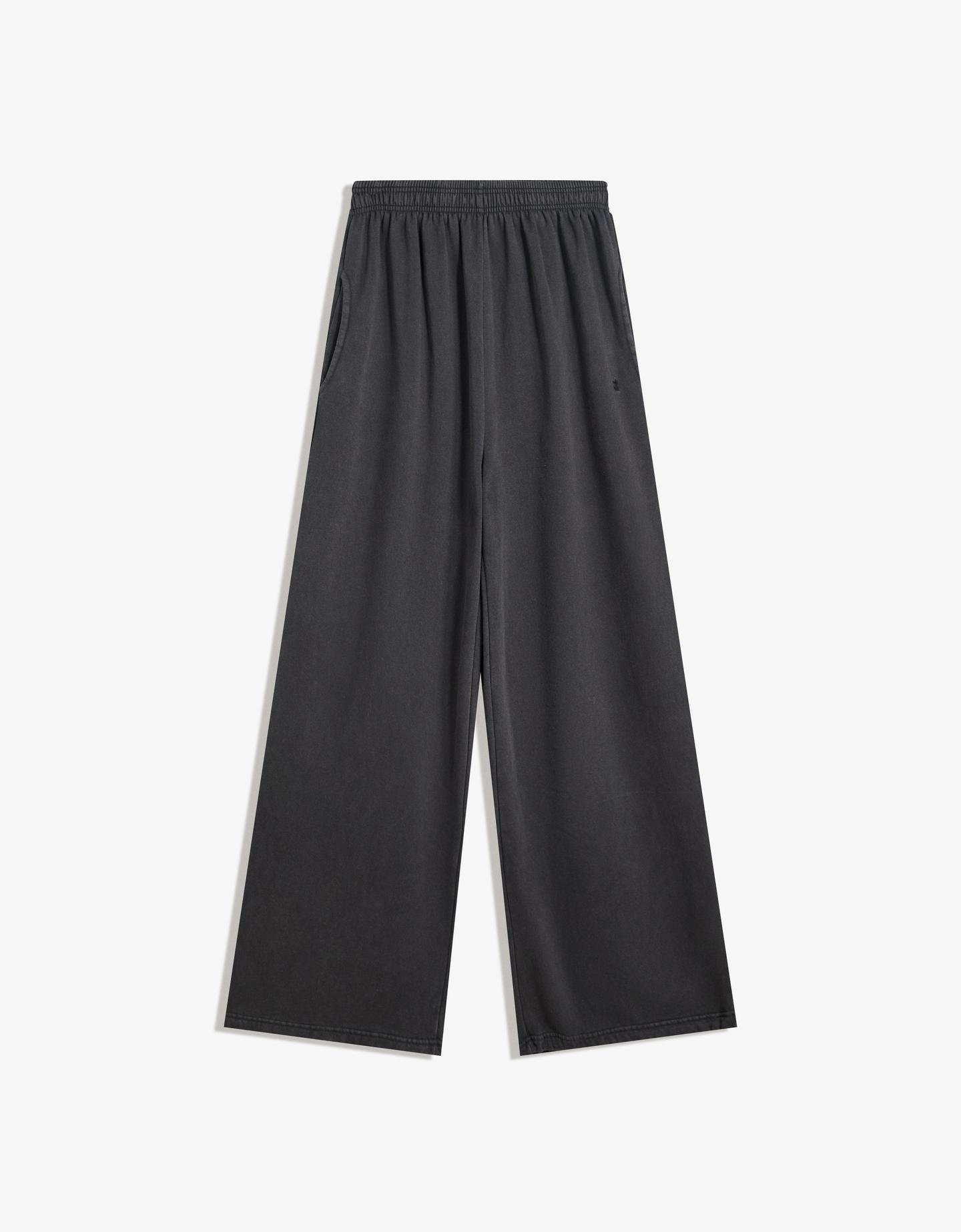 Bershka spodnie jogger z dzianiny dresowej ze stoperami ciemnoszary