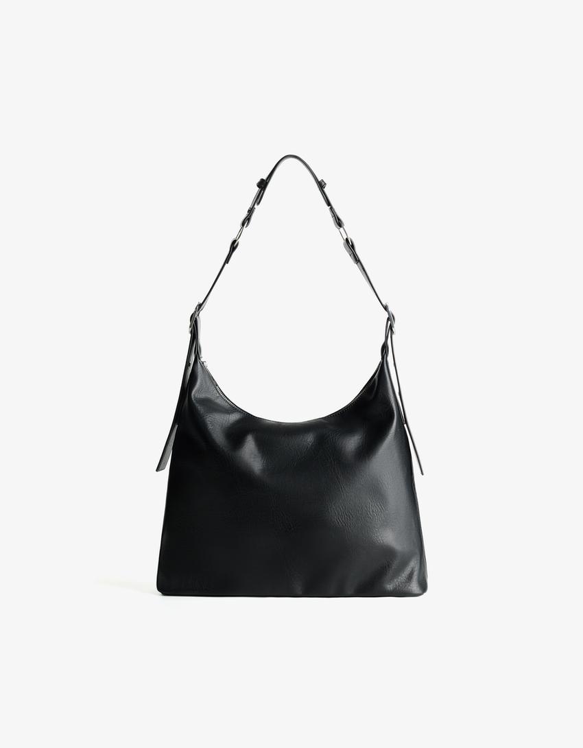 Bag with buckles-Black-1