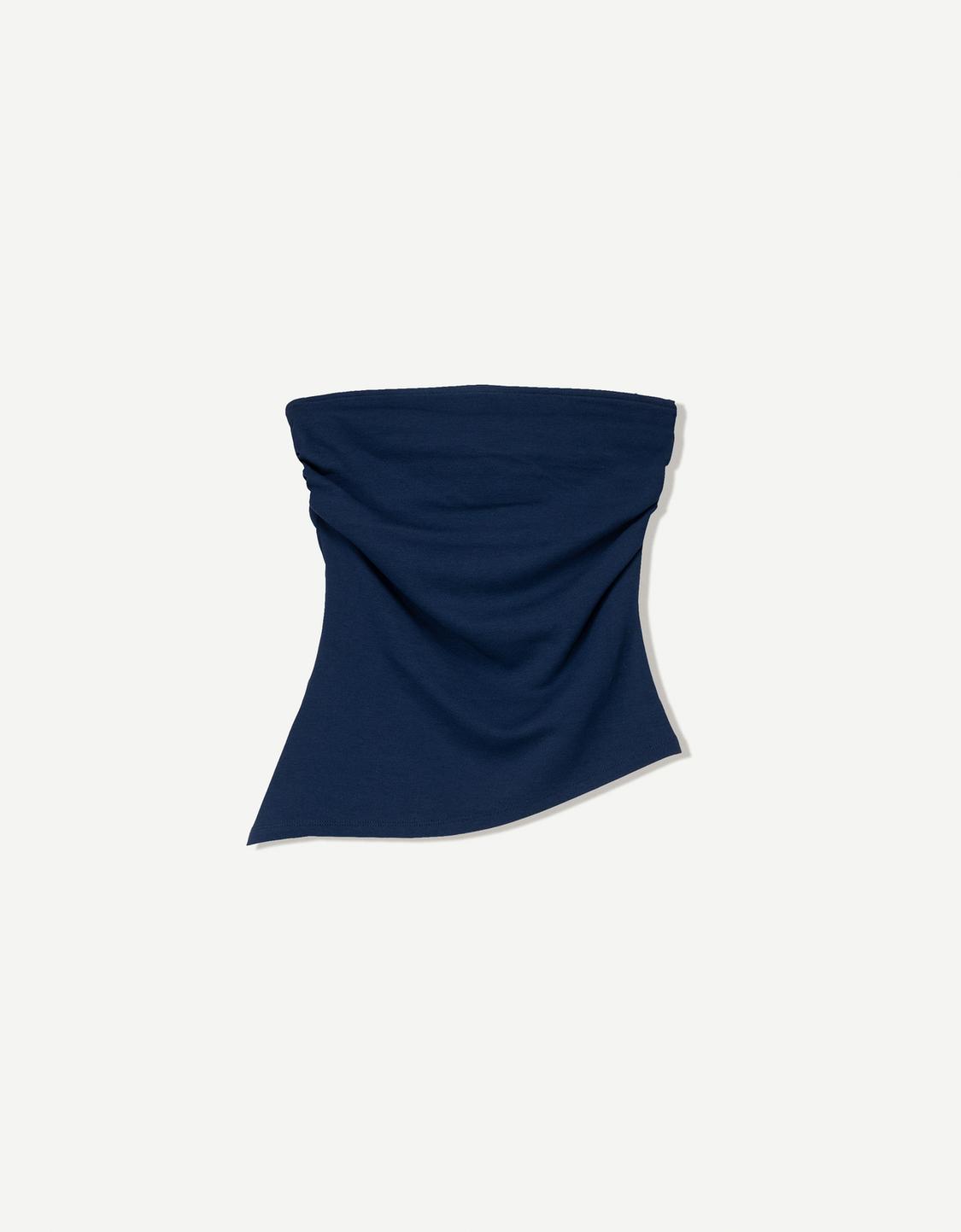 Bandeau top with gathered detail