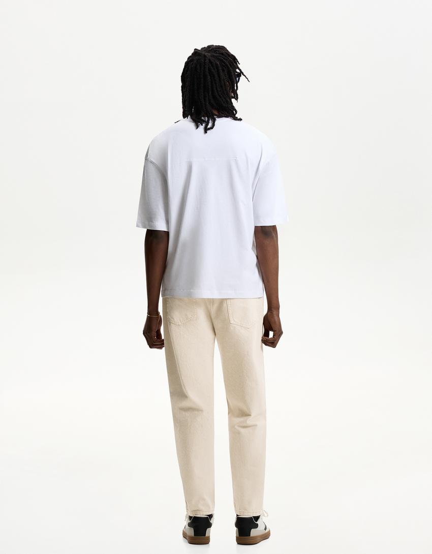 Straight fit jeans-Camel-1