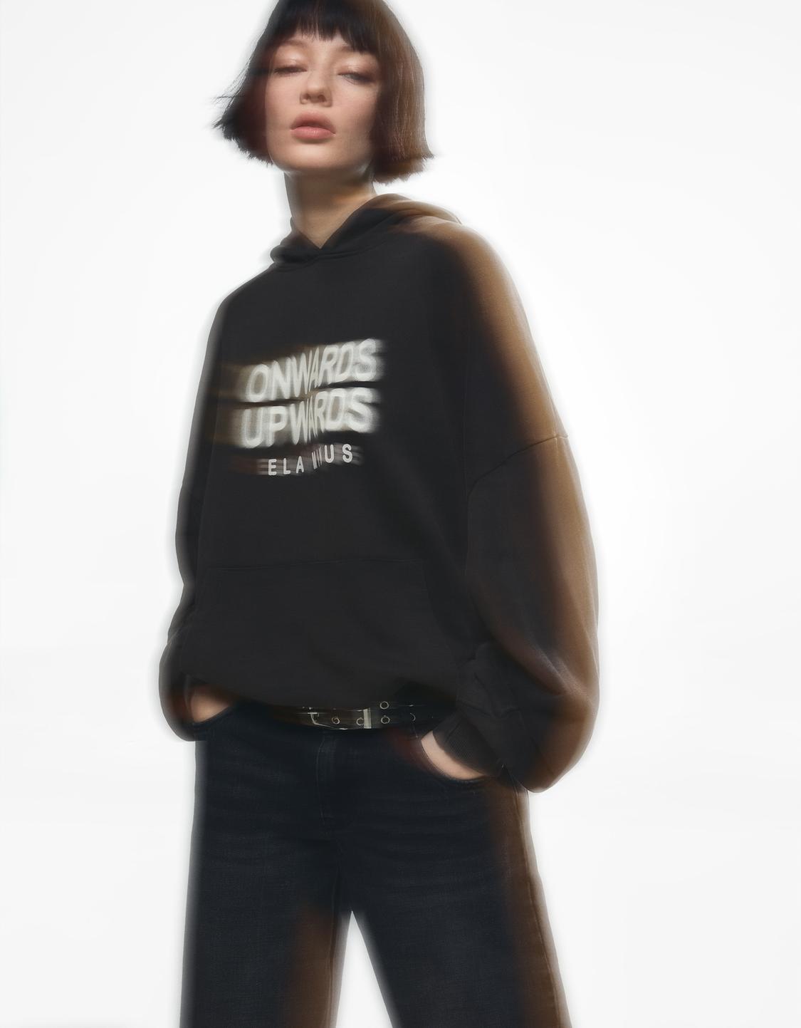 Sudadera Ela Minus oversize capucha print