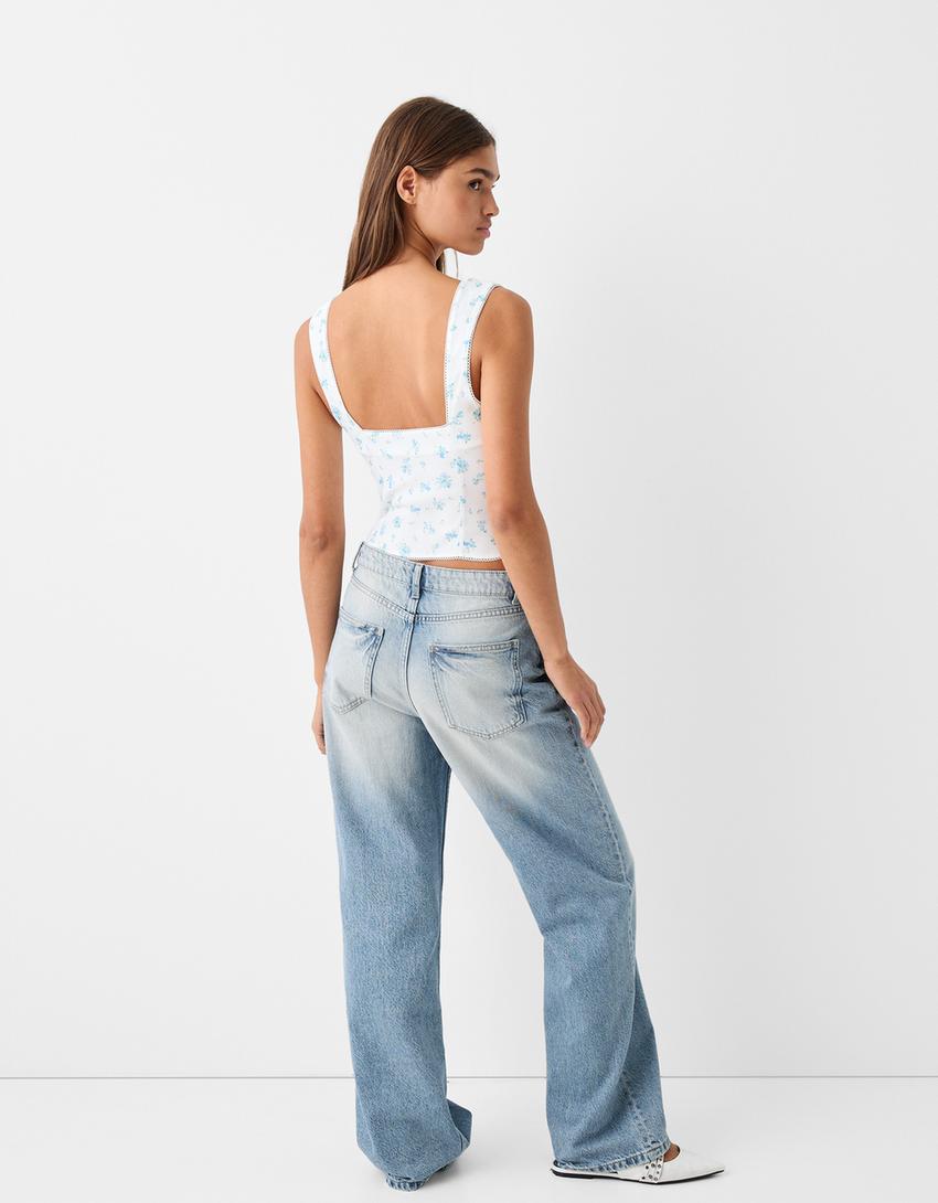 Jean baggy-Bleu clair-2