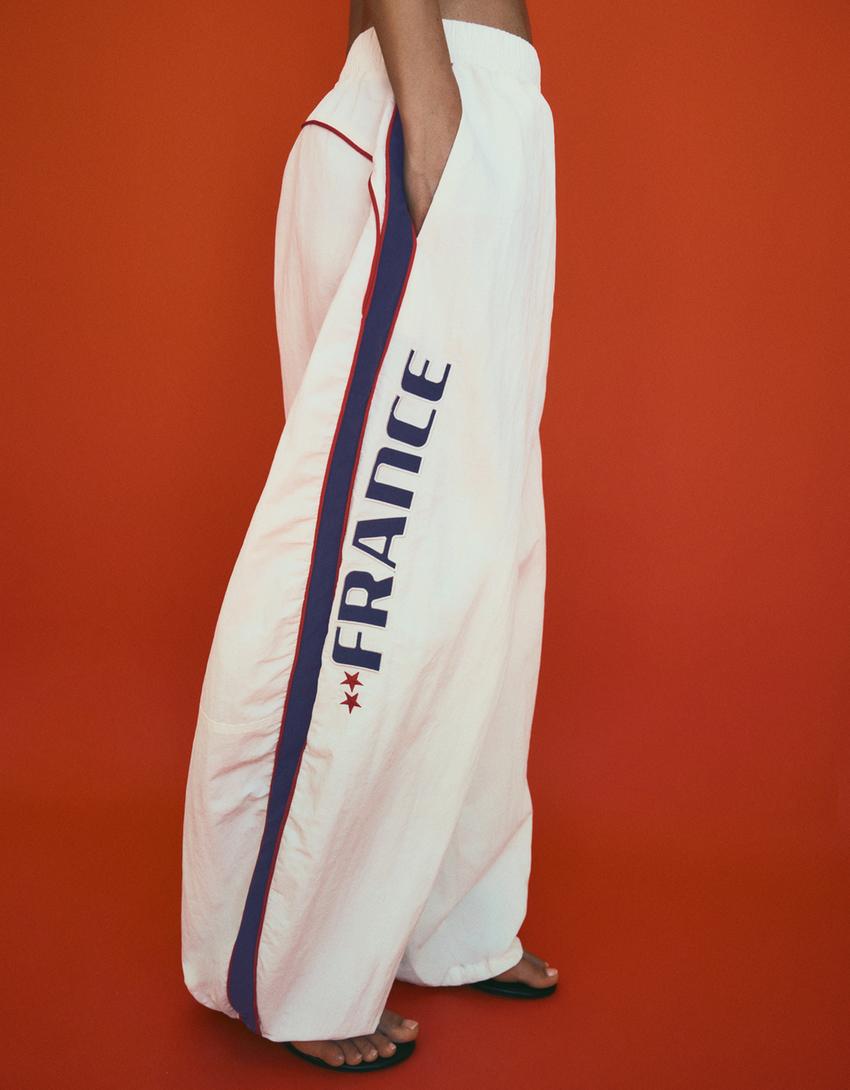 France FIFA WORLD CUP™ technical parachute trousers-White