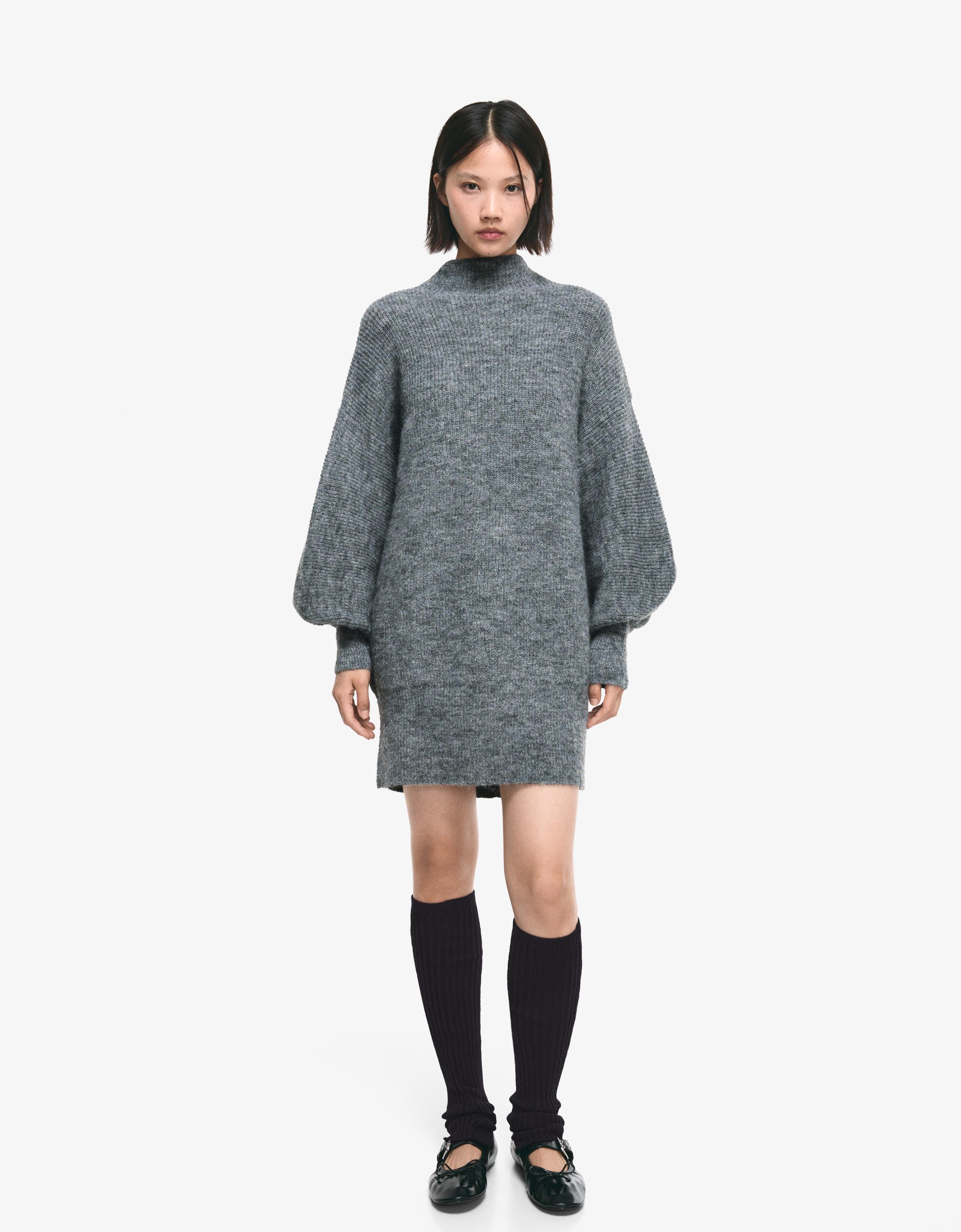 Bershka Gerippte Pulswärmer Damen Schwarz