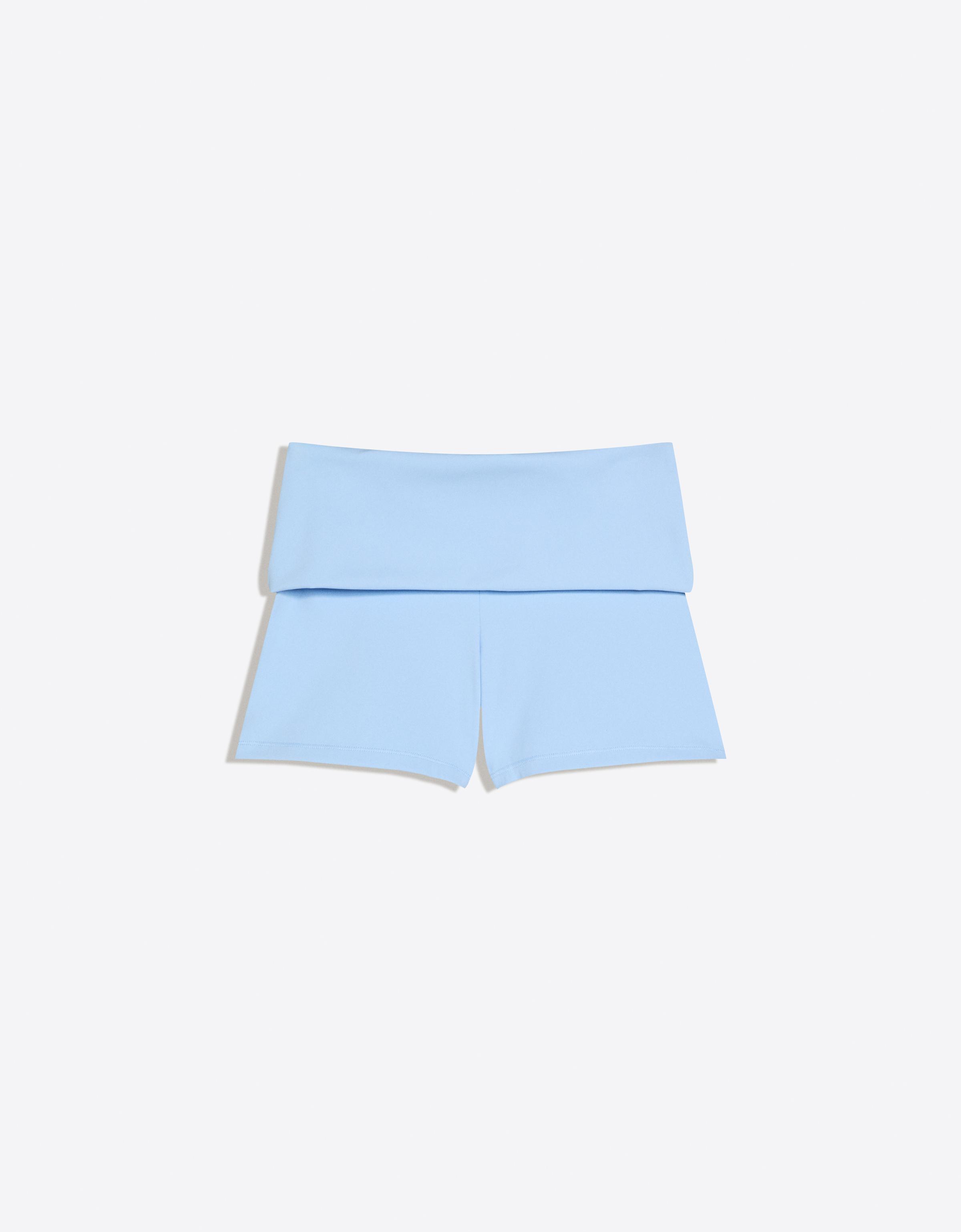 Technical shorts with turned-up waist