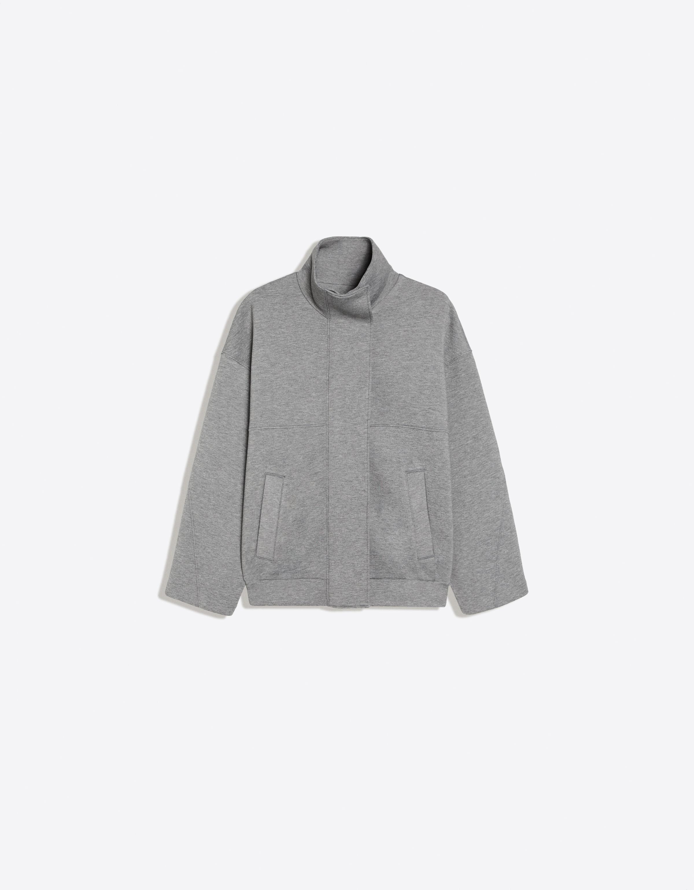 Oversize scuba fabric jacket — Grey