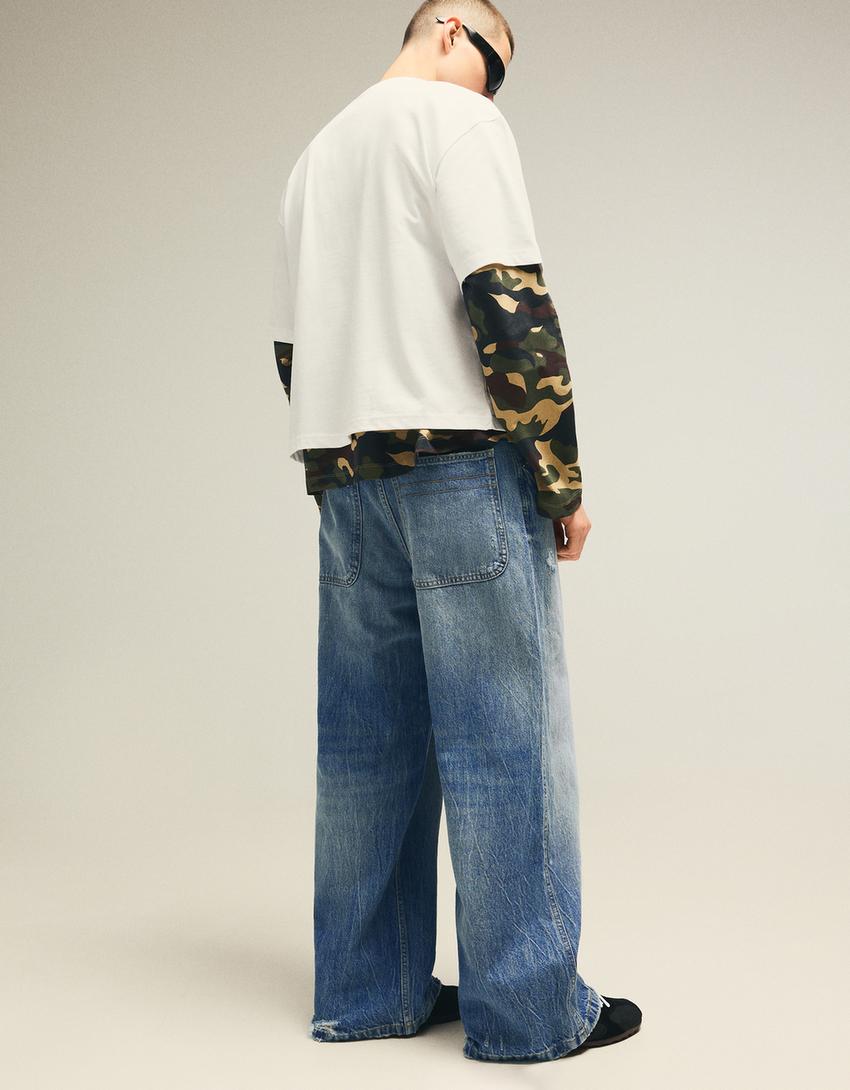 Baggy fit skater jean-Açık mavi