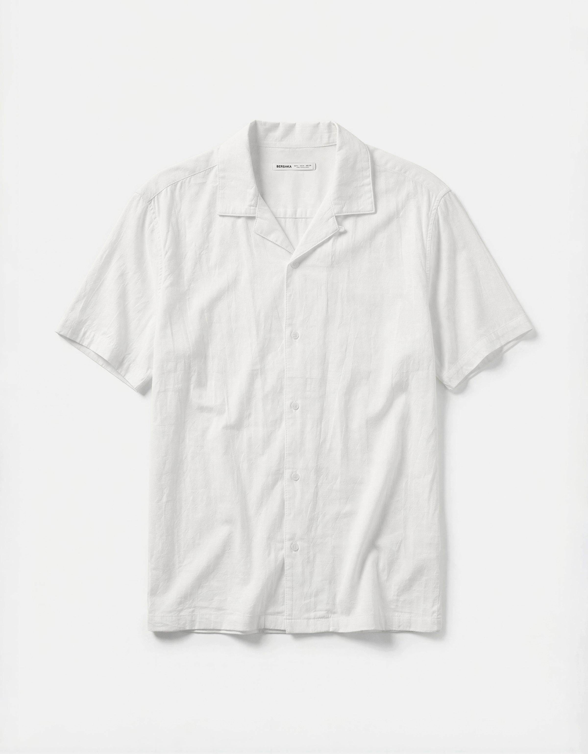 Rustic short sleeve shirt — White