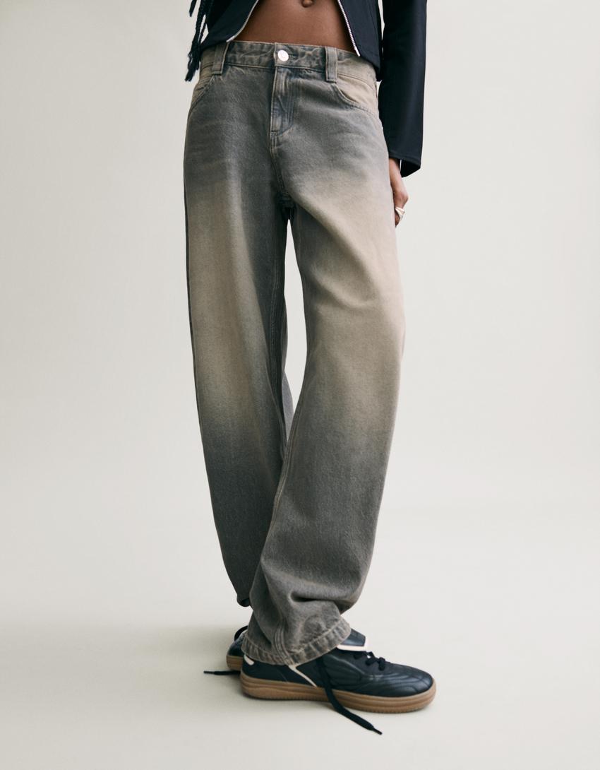 Jeans baggy barrel-Grigio scuro-2