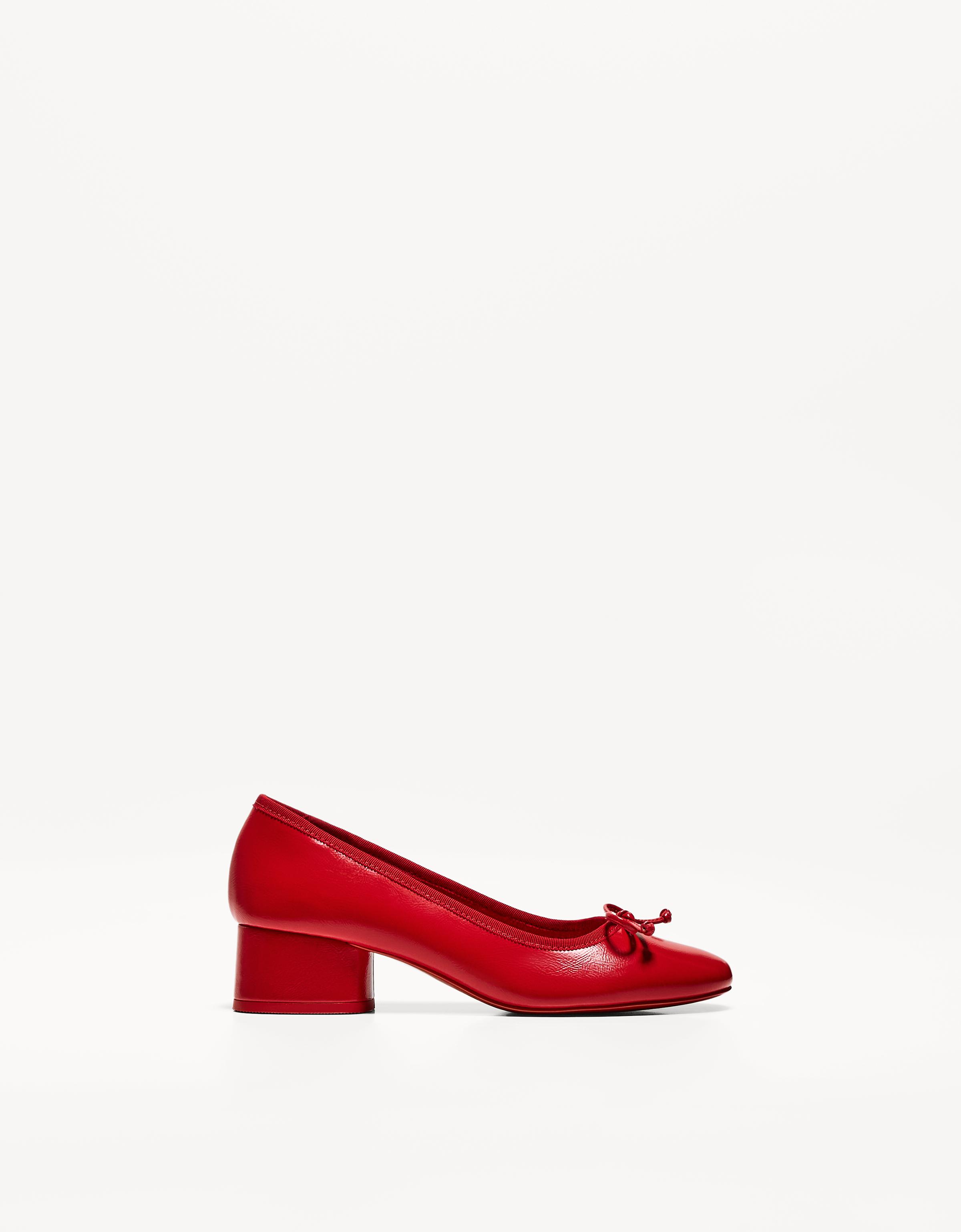 Bershka Ballerinas Mit Absatz Damen 36 Rot