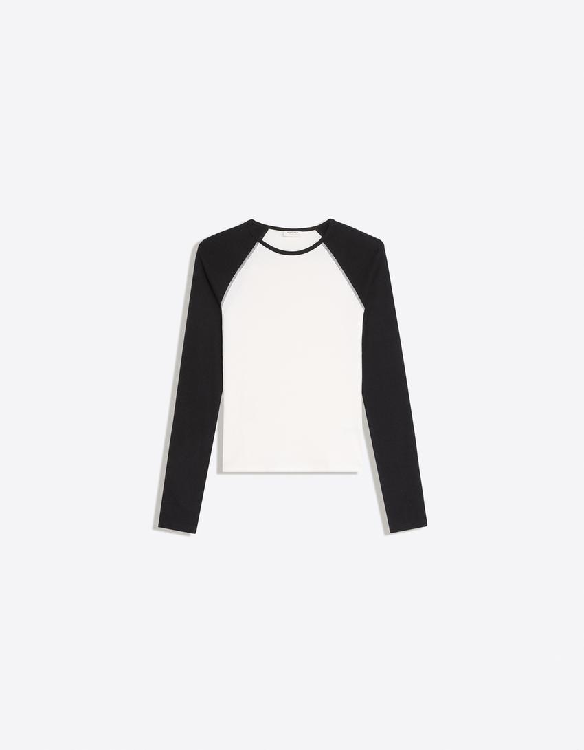 Long sleeve raglan T-shirt-Black