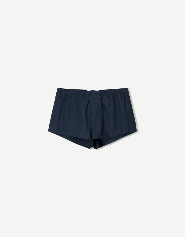 Mini shorts with buttons