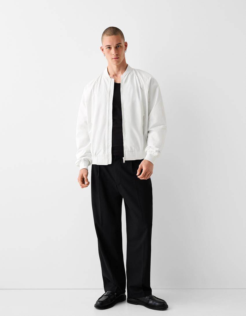 Lightweight bomber jacket-Stone-3