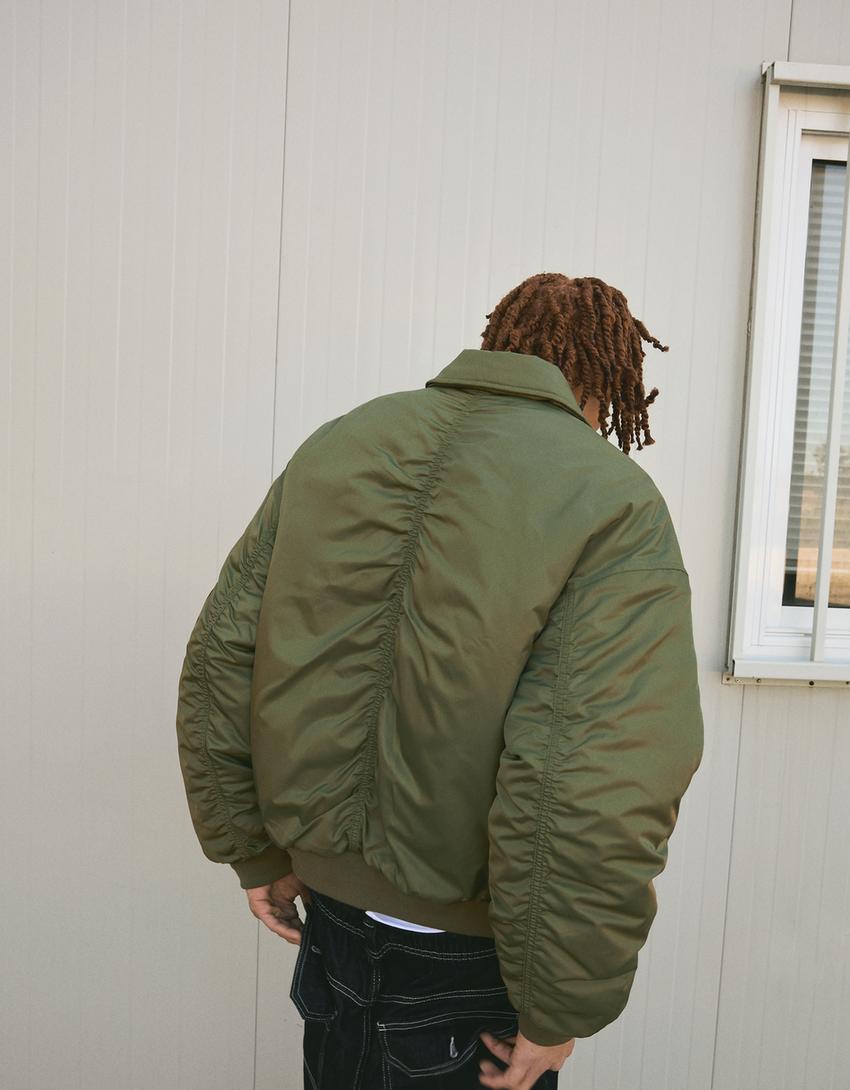 Technical bomber jacket-Khaki