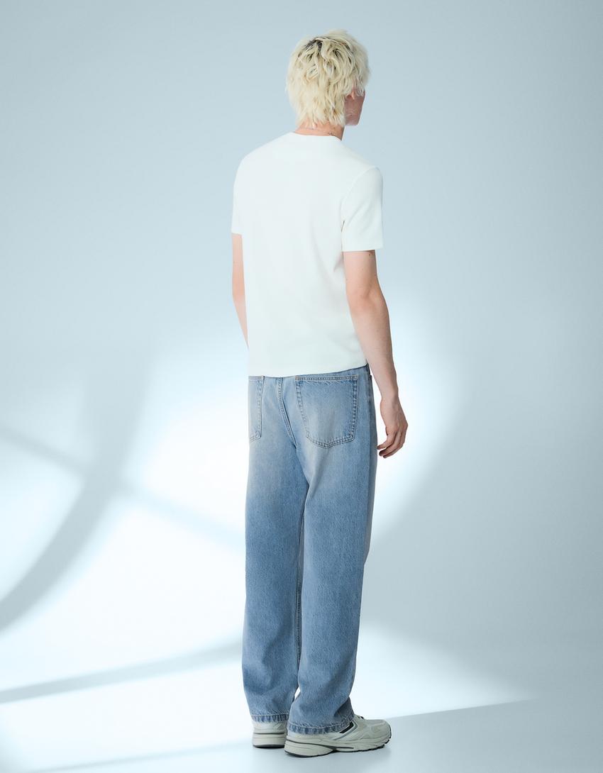 Jeans baggy-Azul lavado
