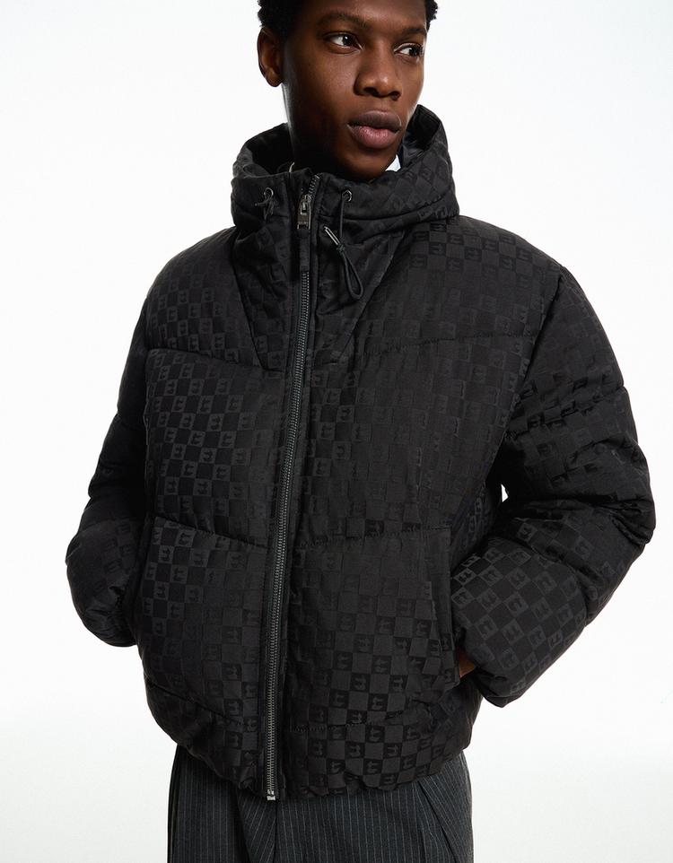 Monogram puffy jacket