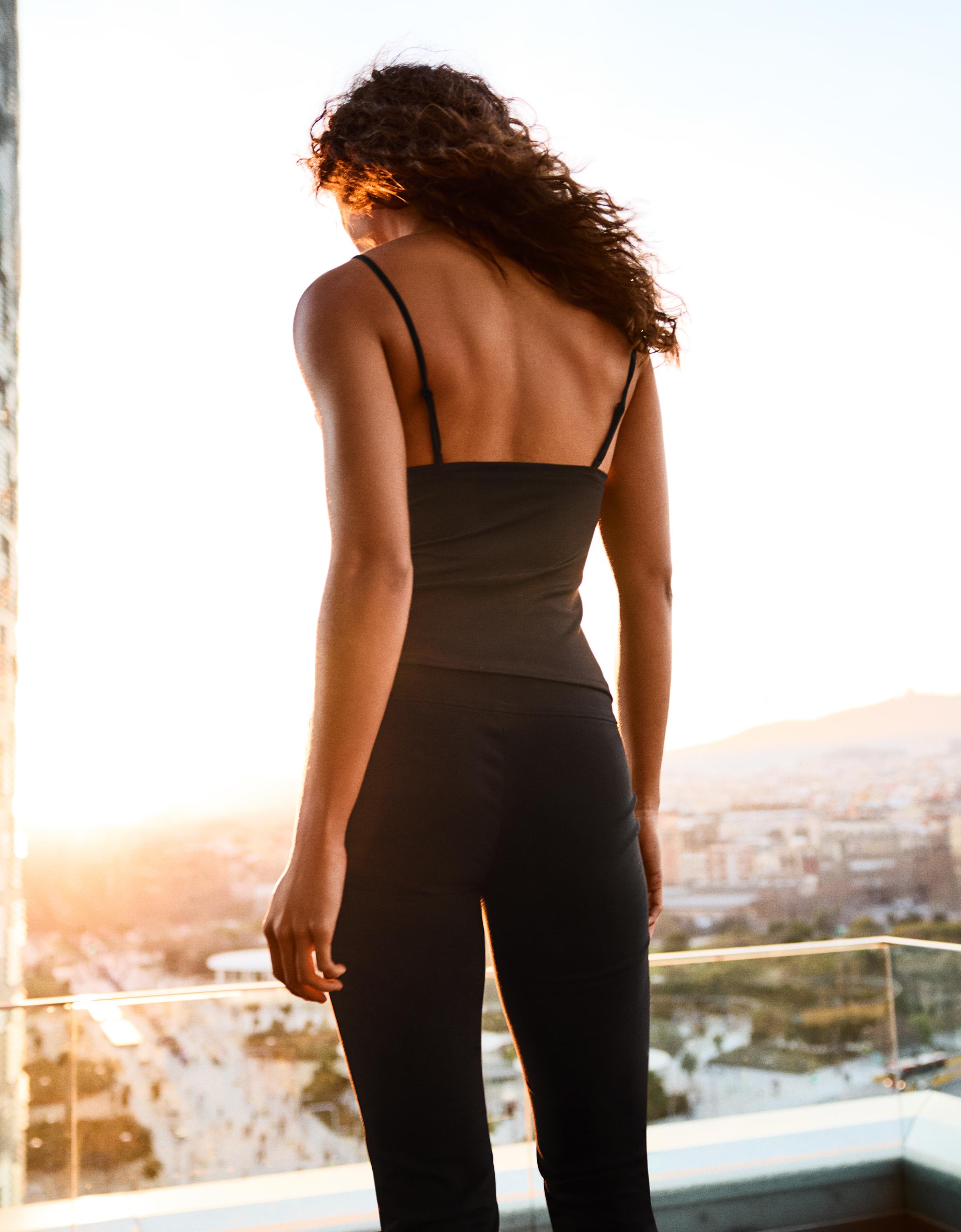 Ribana şeritli slip top - Görsel 13