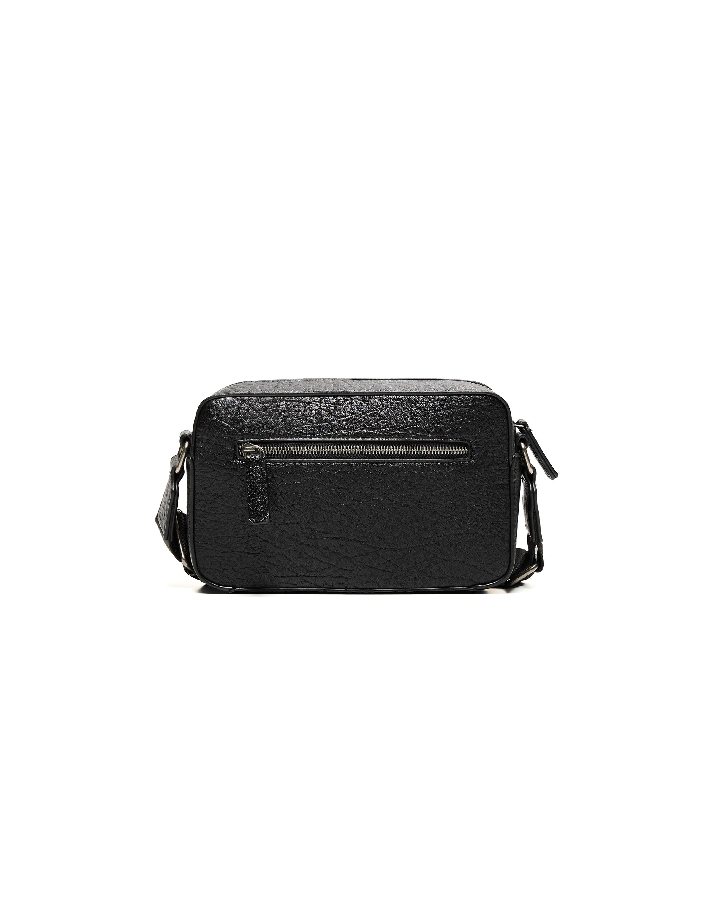 Embossed star crossbody bag — Black