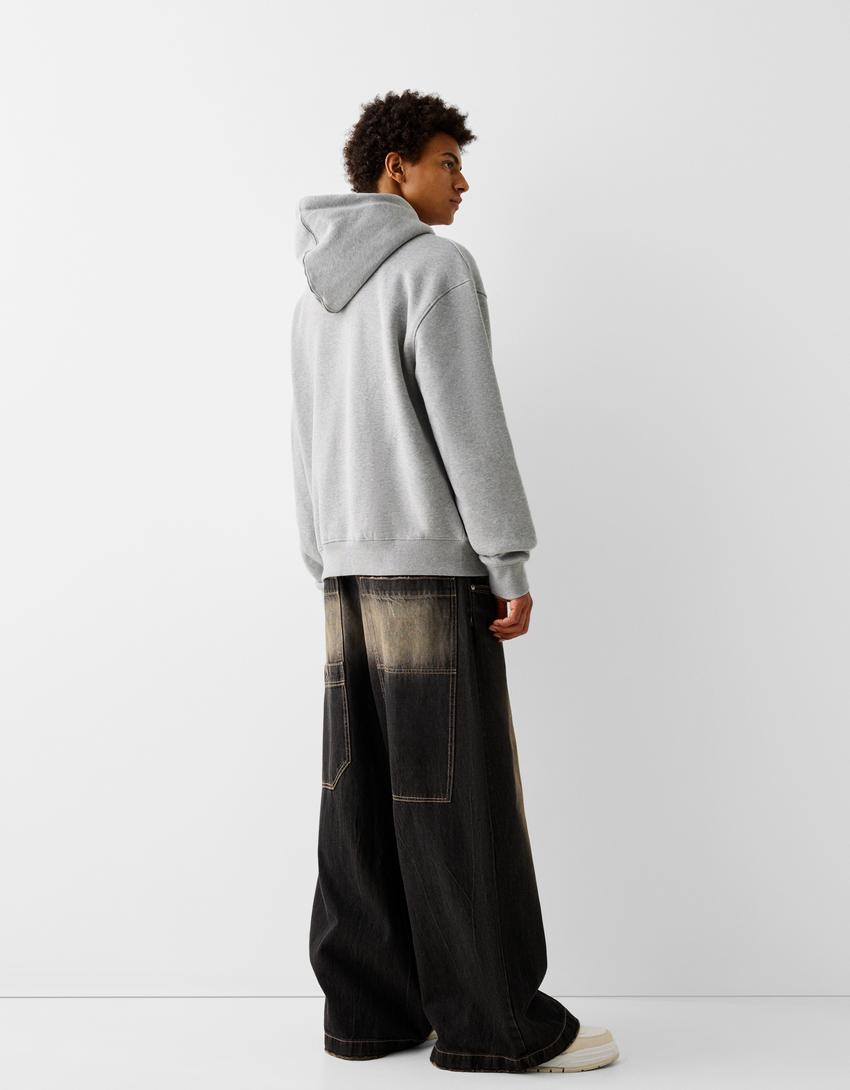 Sudadera capucha-Gris-1