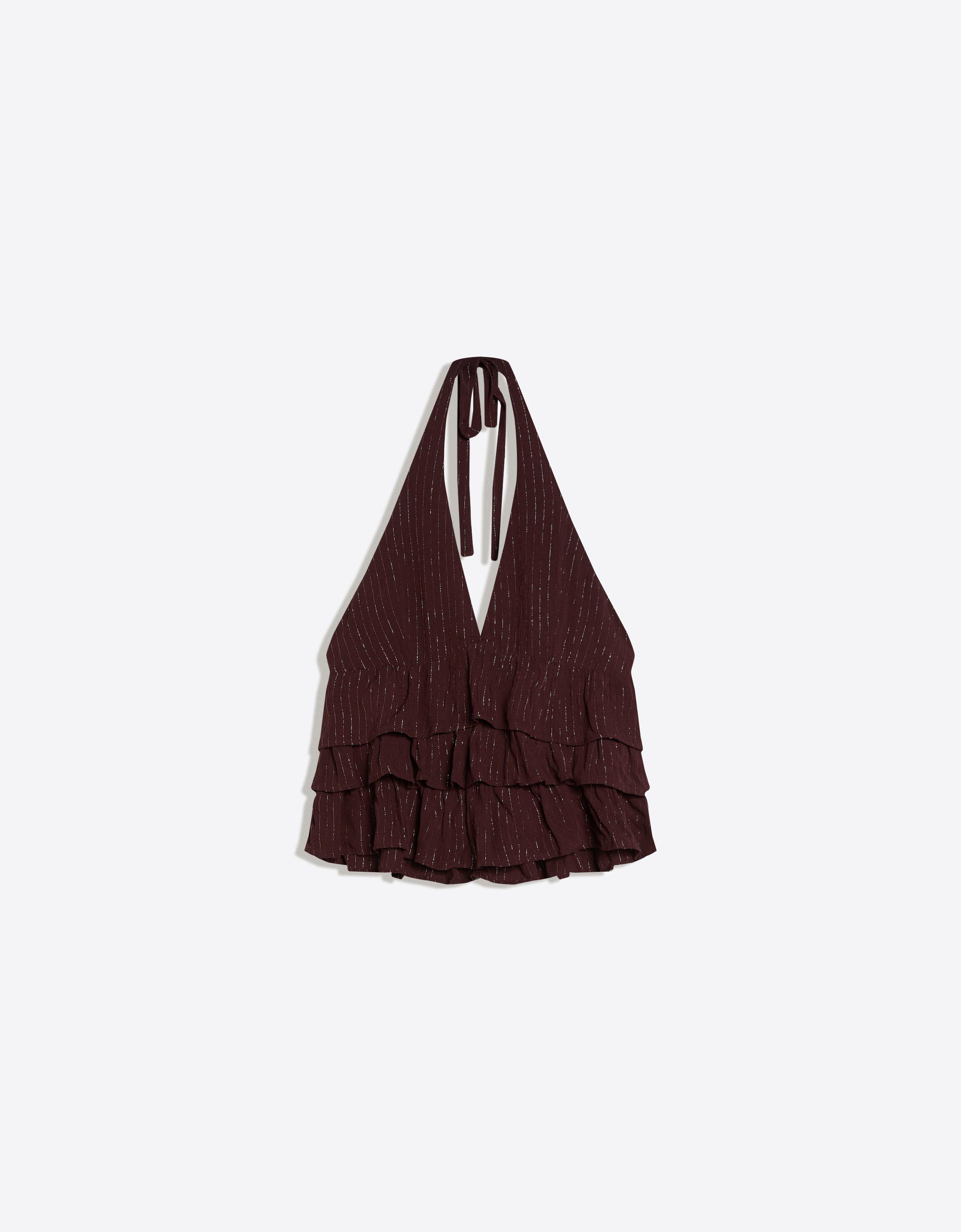 Ruffle halter top