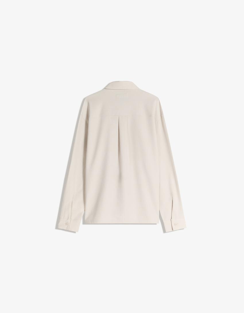 Tailored fit shirt-Cream
