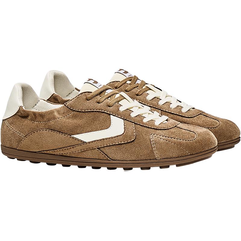 RETRO SLIM SOLE TRAINERS — SAND