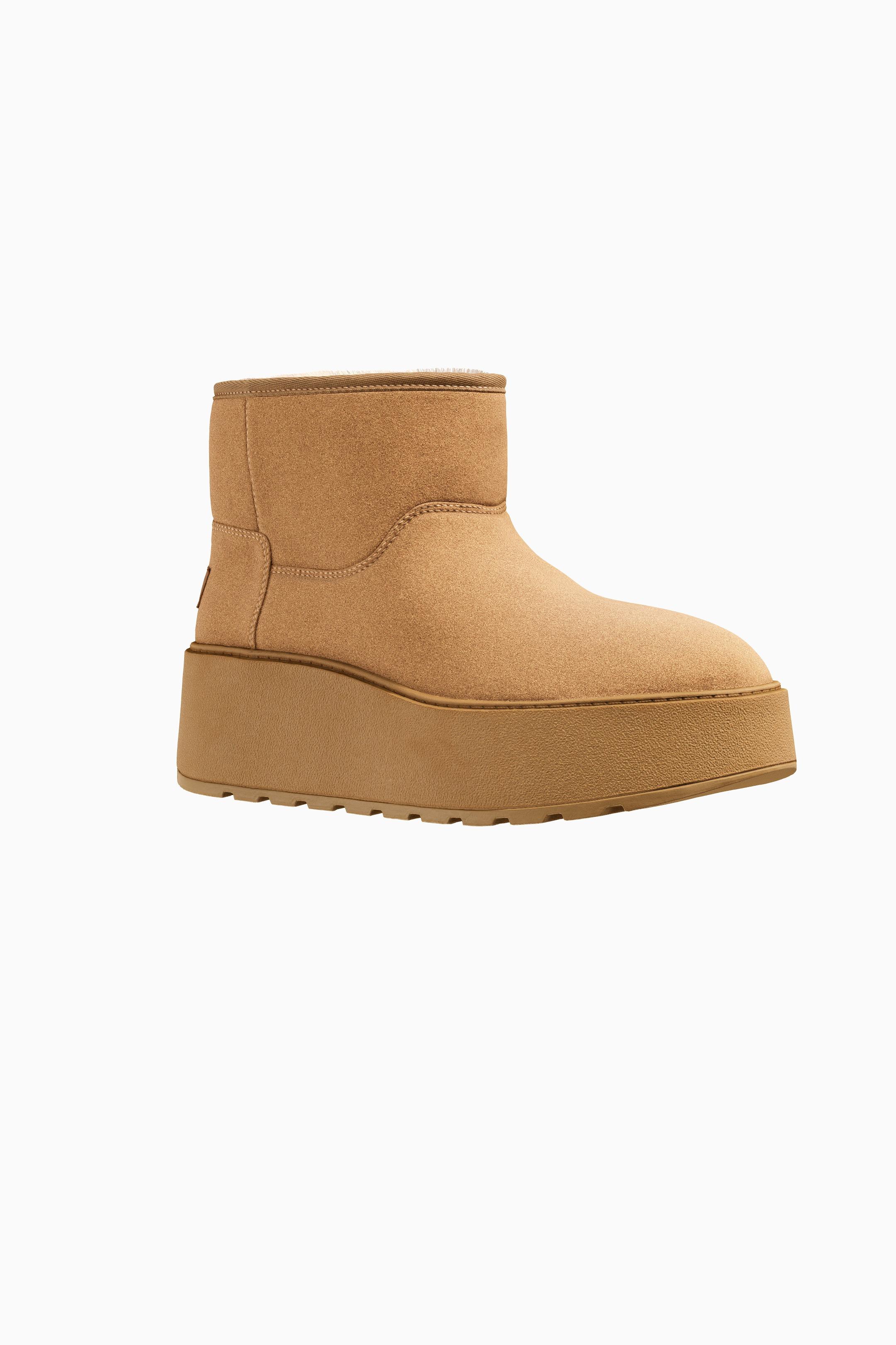 Botines plataforma forro pelo-Camel-5