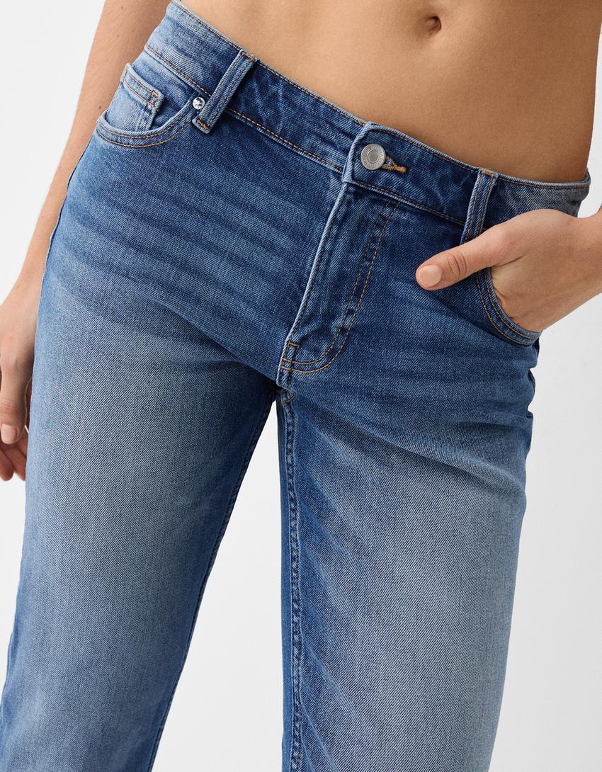 Jean cropped flare-Bleu-5