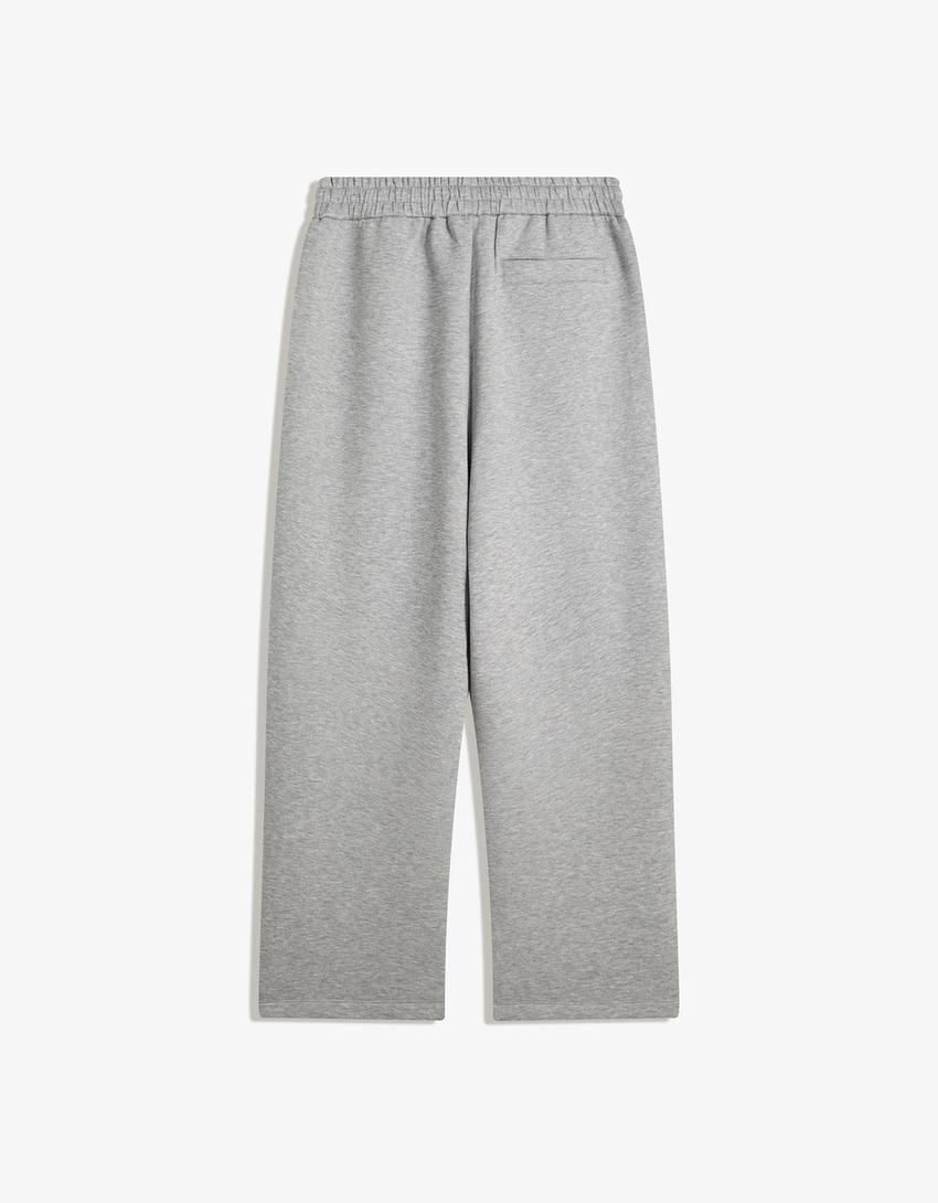 Bundfaltenhose aus Funktionsstoff-Grau