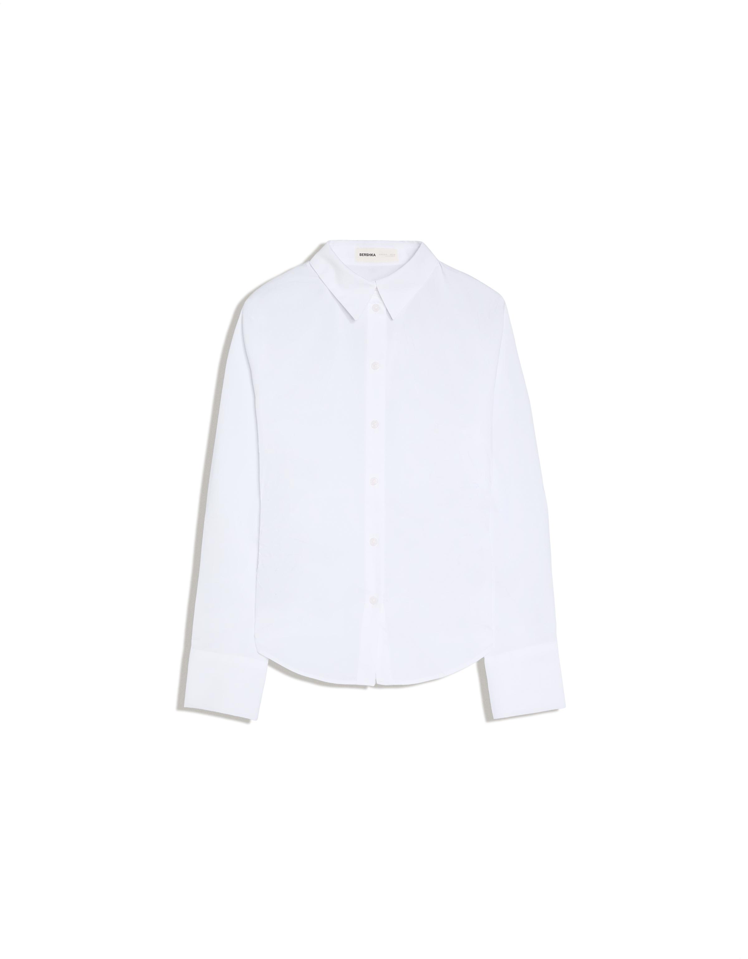 Fitted long-sleeved shirt — White