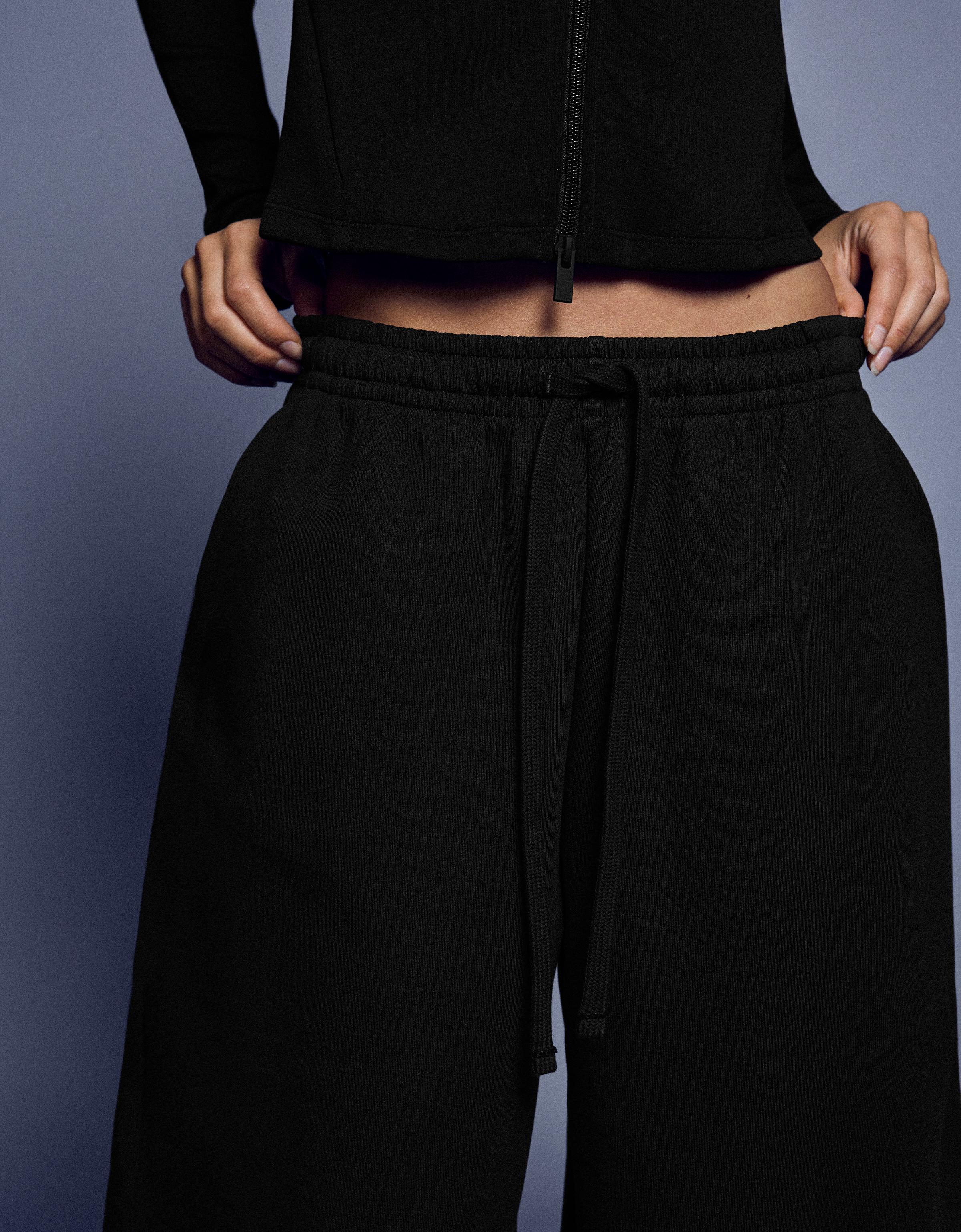 Bershka Barrel fit şardonlu pantolon, stoper detaylı görsel 7