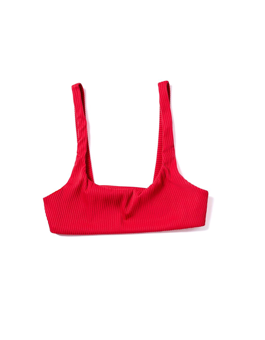 Ribbed bikini top