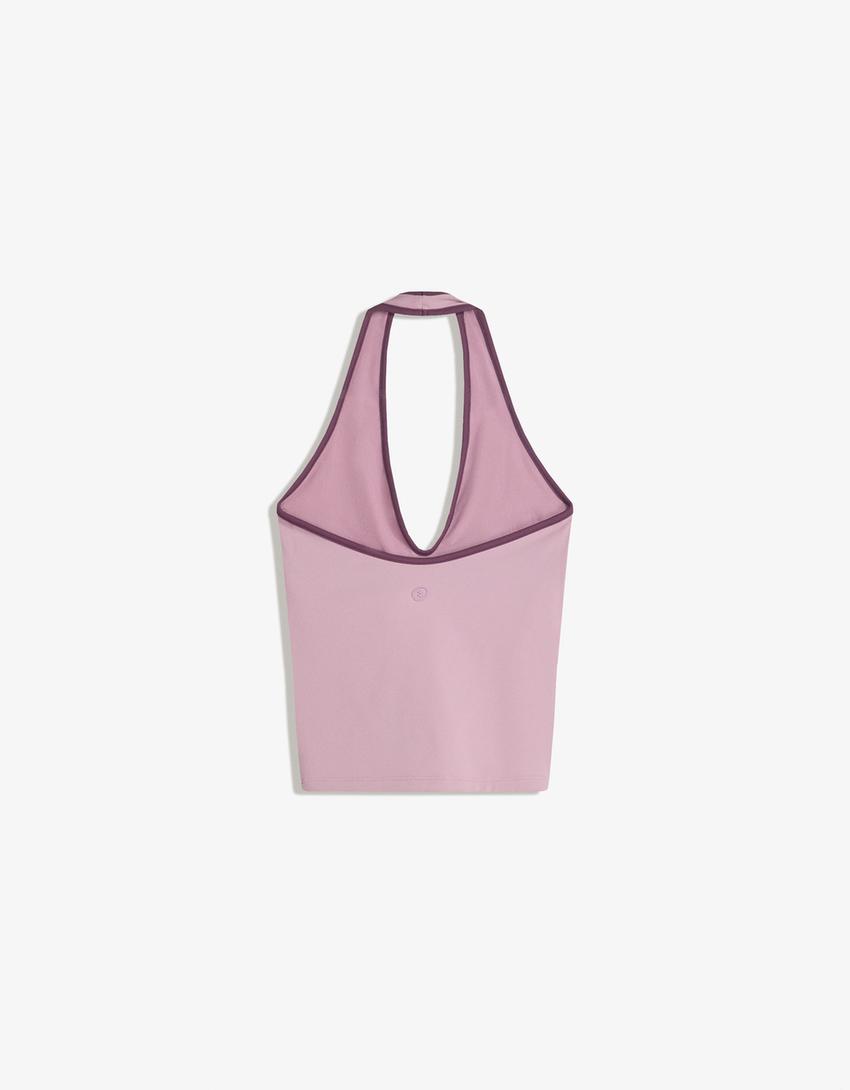 Top halter tehnic-Violet