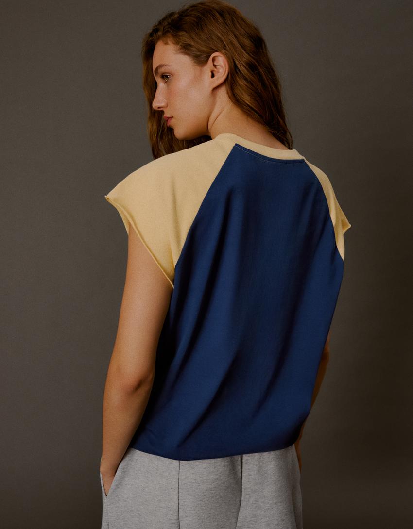 Short sleeve raglan T-shirt-Navy
