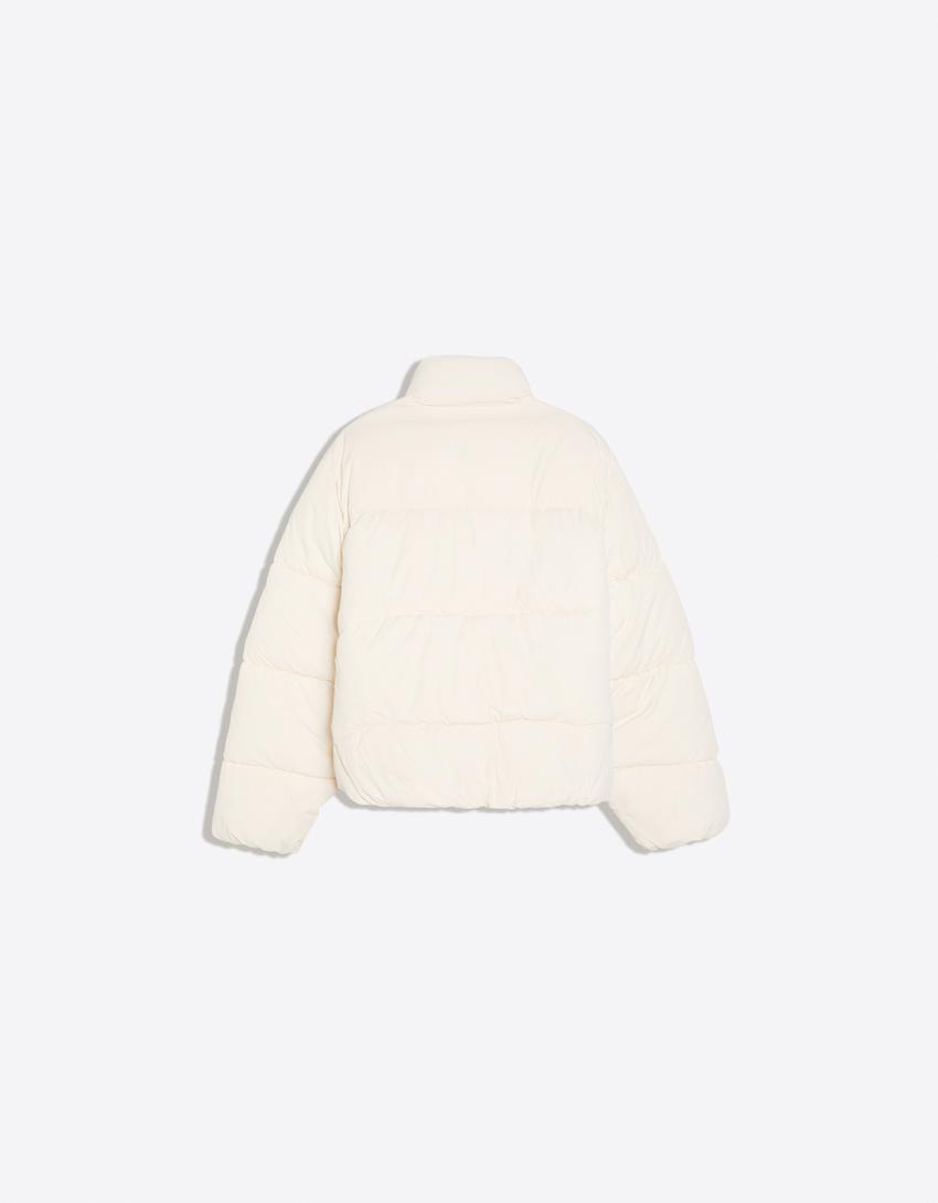 Water-repellent padded jacket-Cream