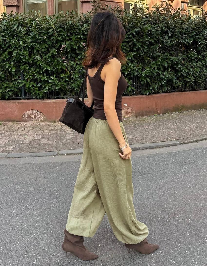 Pantalon bouffant rustique-Kaki