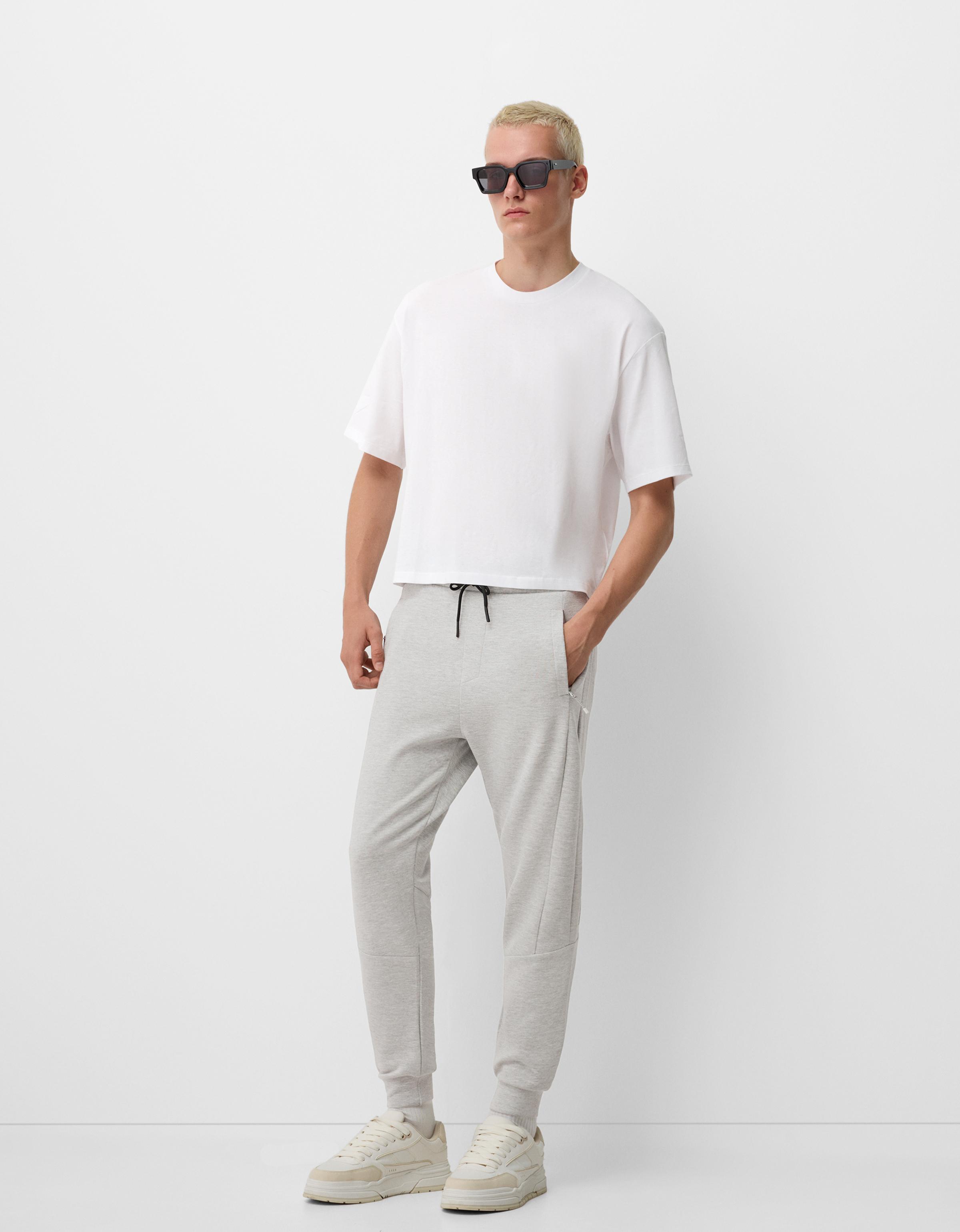 Plush joggers Trousers and jeans Men Bershka