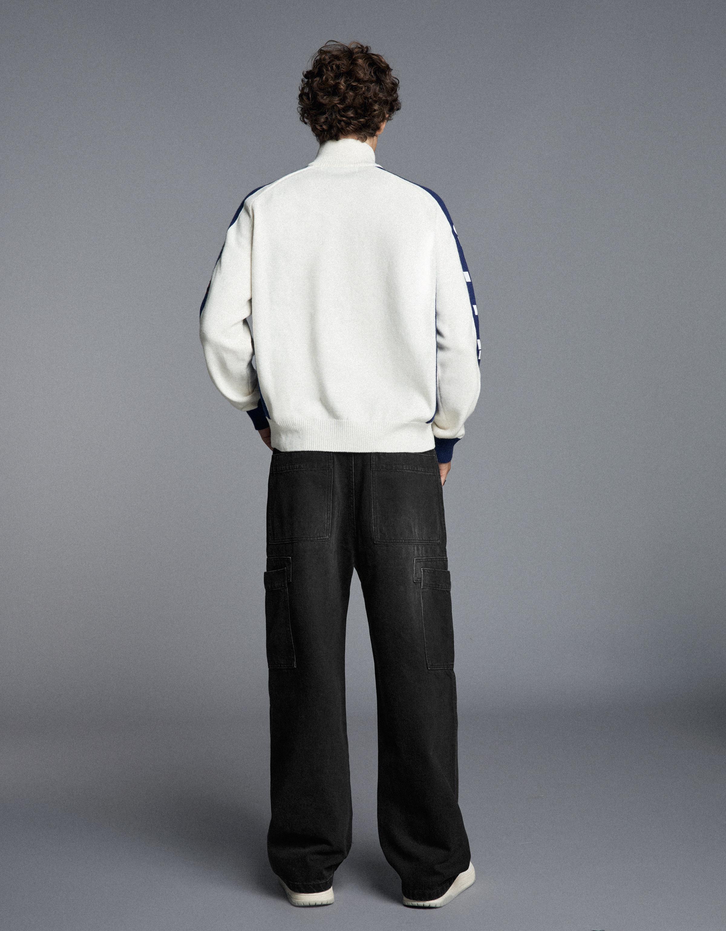 Baggy cargo jeans — Black