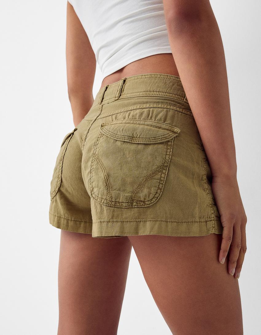 Short double boutonné-Vert-5