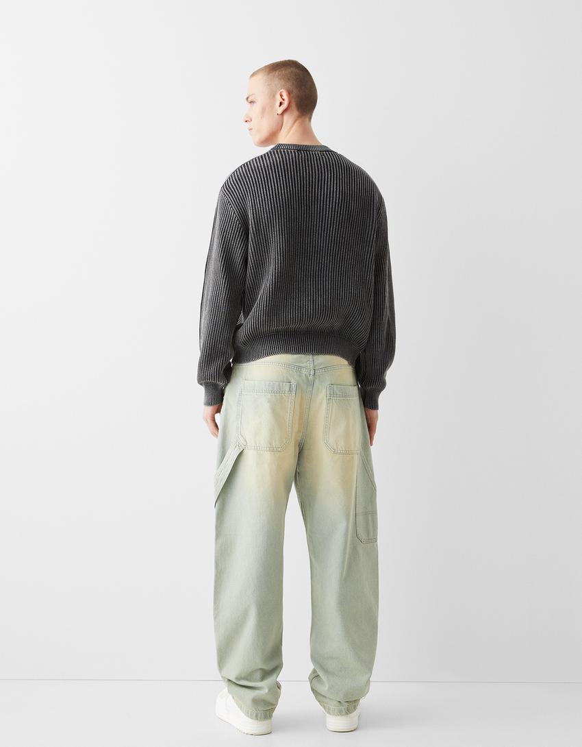 Jersey efecto lavado-Gris oscuro-1