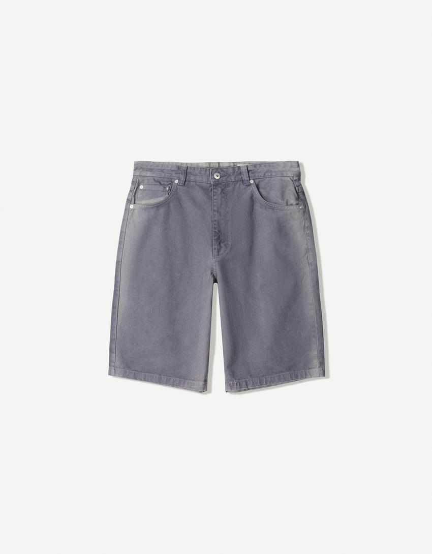 Skater Bermuda shorts-Blue-3