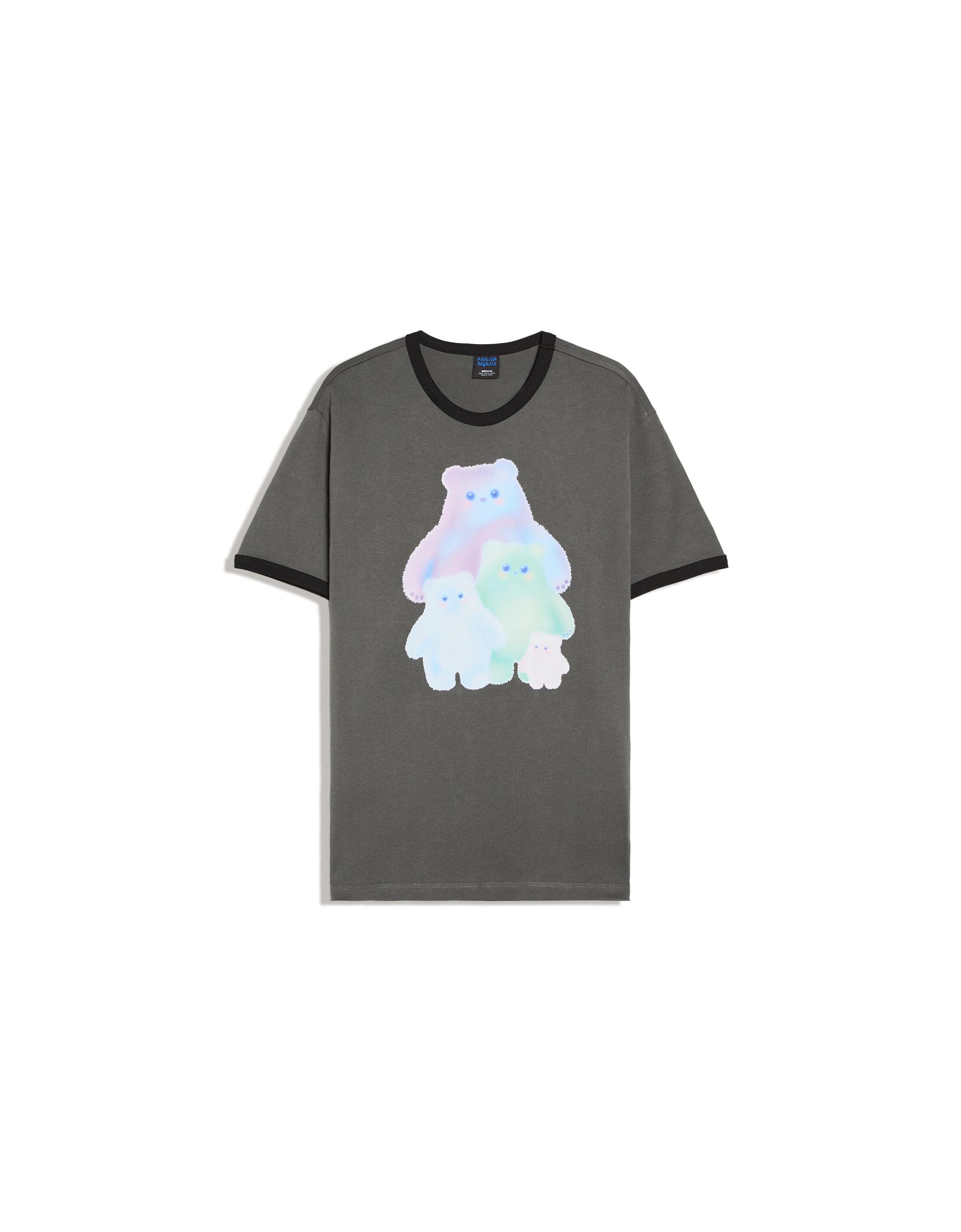 RAFAELA MASCARO regular short sleeve T-shirt — Mixed gray