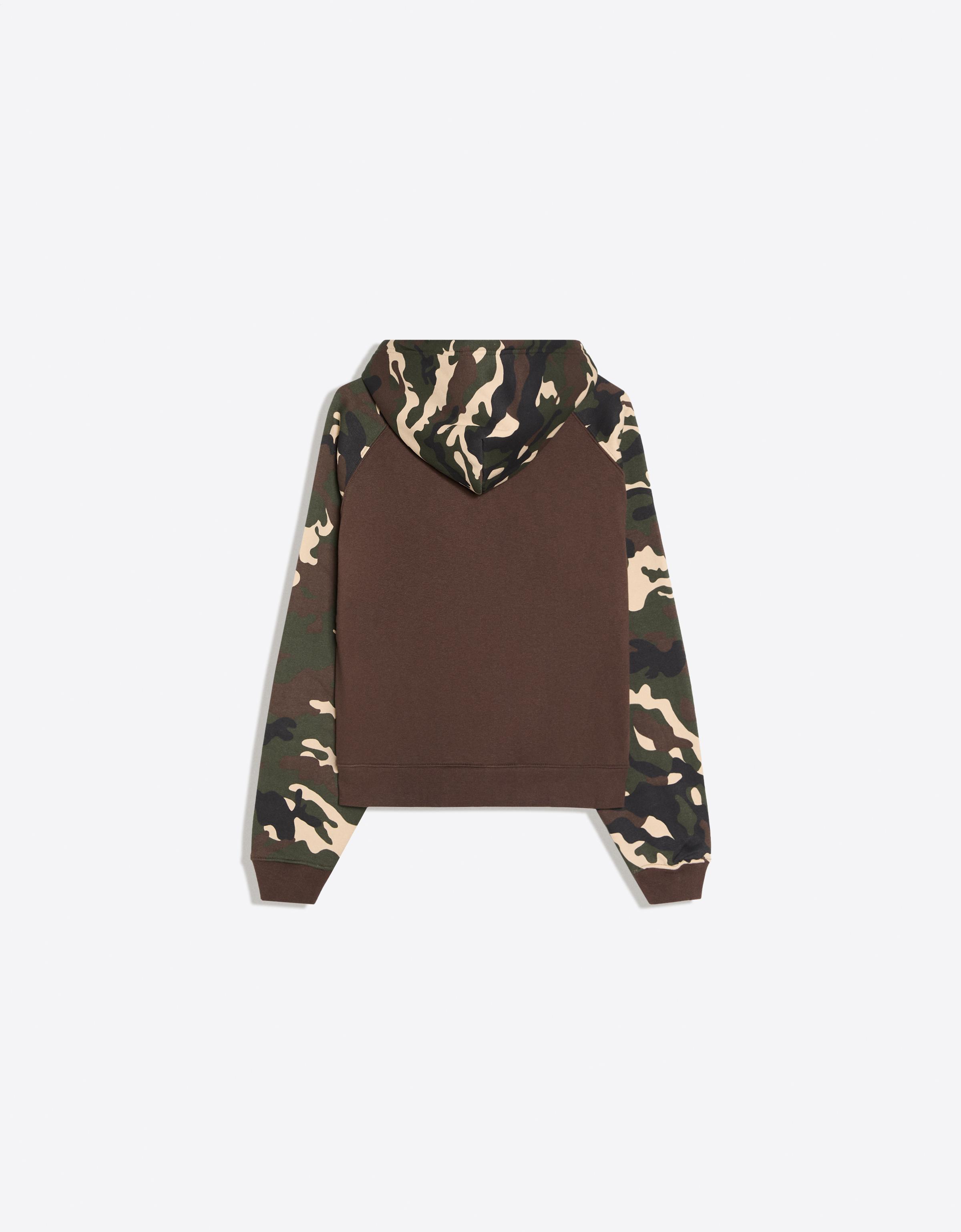 Raglan print hoodie — Khaki